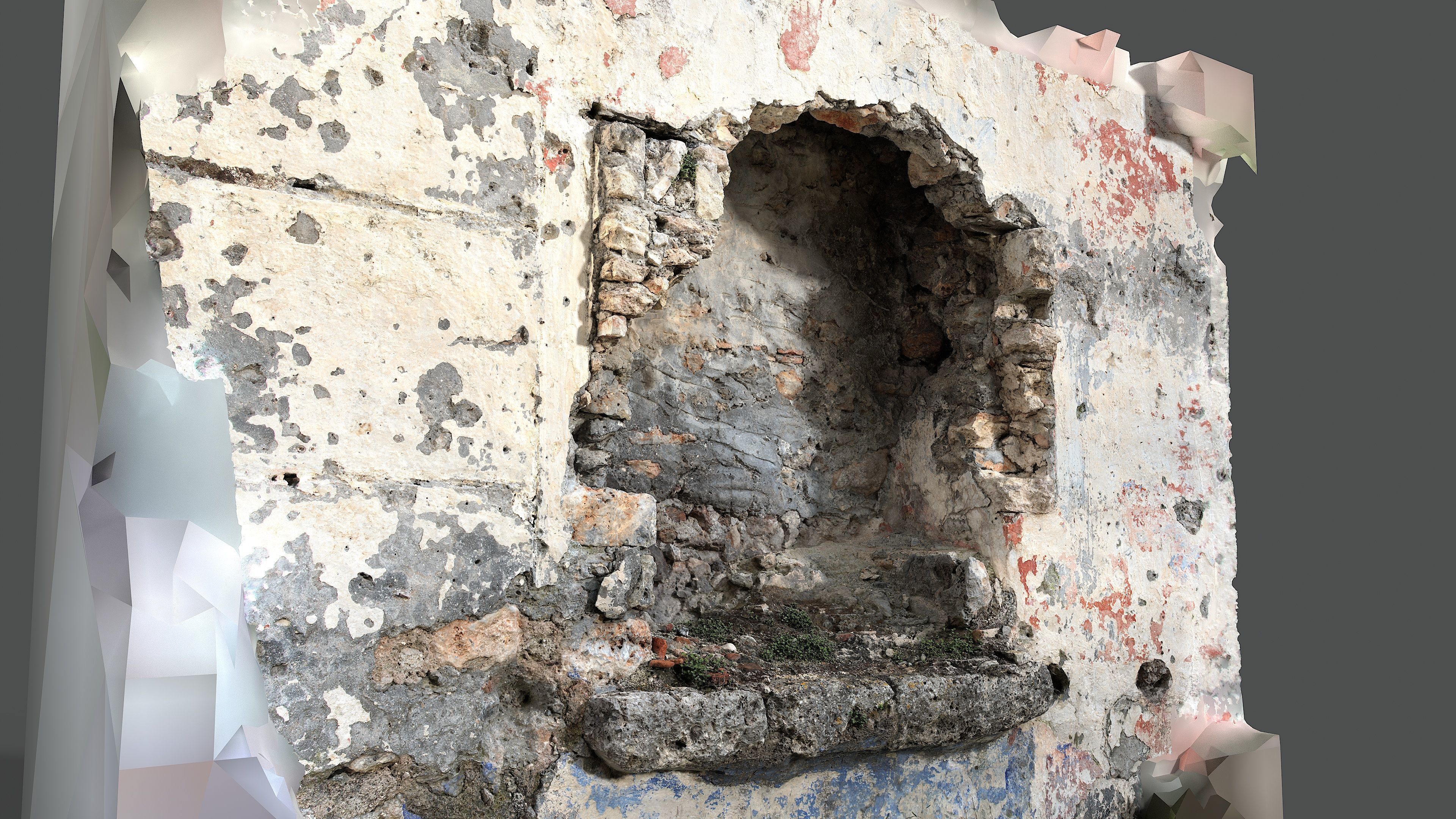 Abandoned House Ruined Part Scan - Fireplace 01 3D model_7