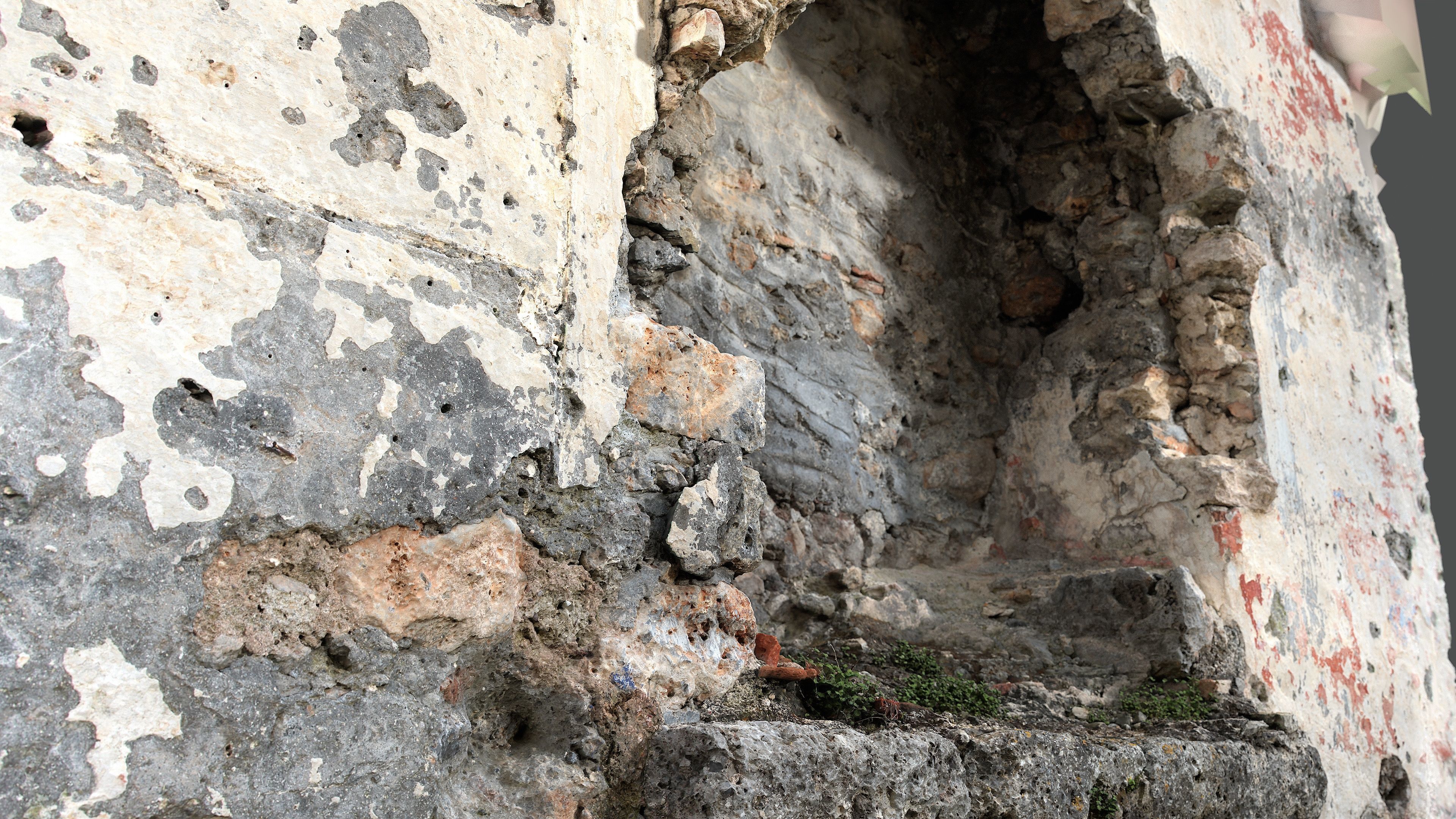 Abandoned House Ruined Part Scan - Fireplace 01 3D model_8