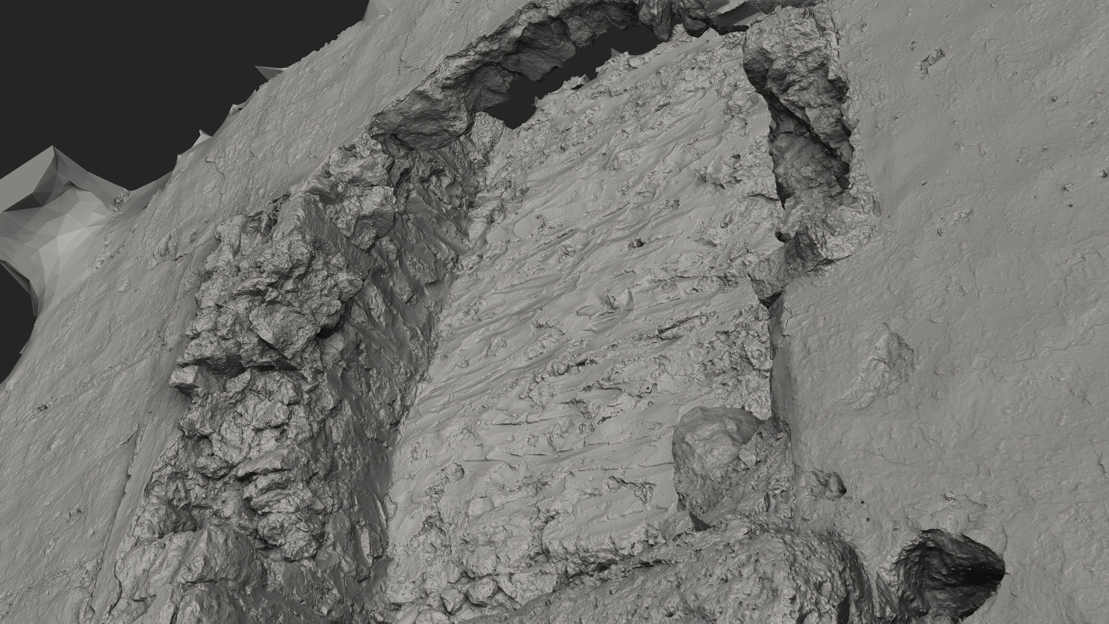 Abandoned House Ruined Part Scan - Fireplace 01 3D model_15