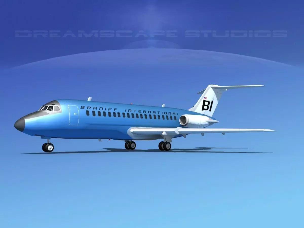 Douglas DC-9-15 Braniff 1 3D model