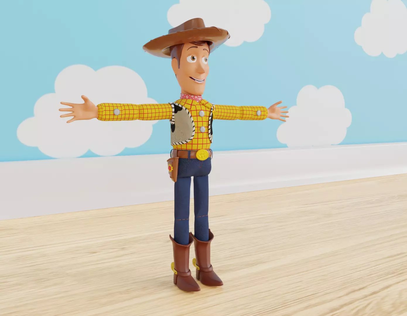 WOODY Toy Story character doll cowboy animation 3D model