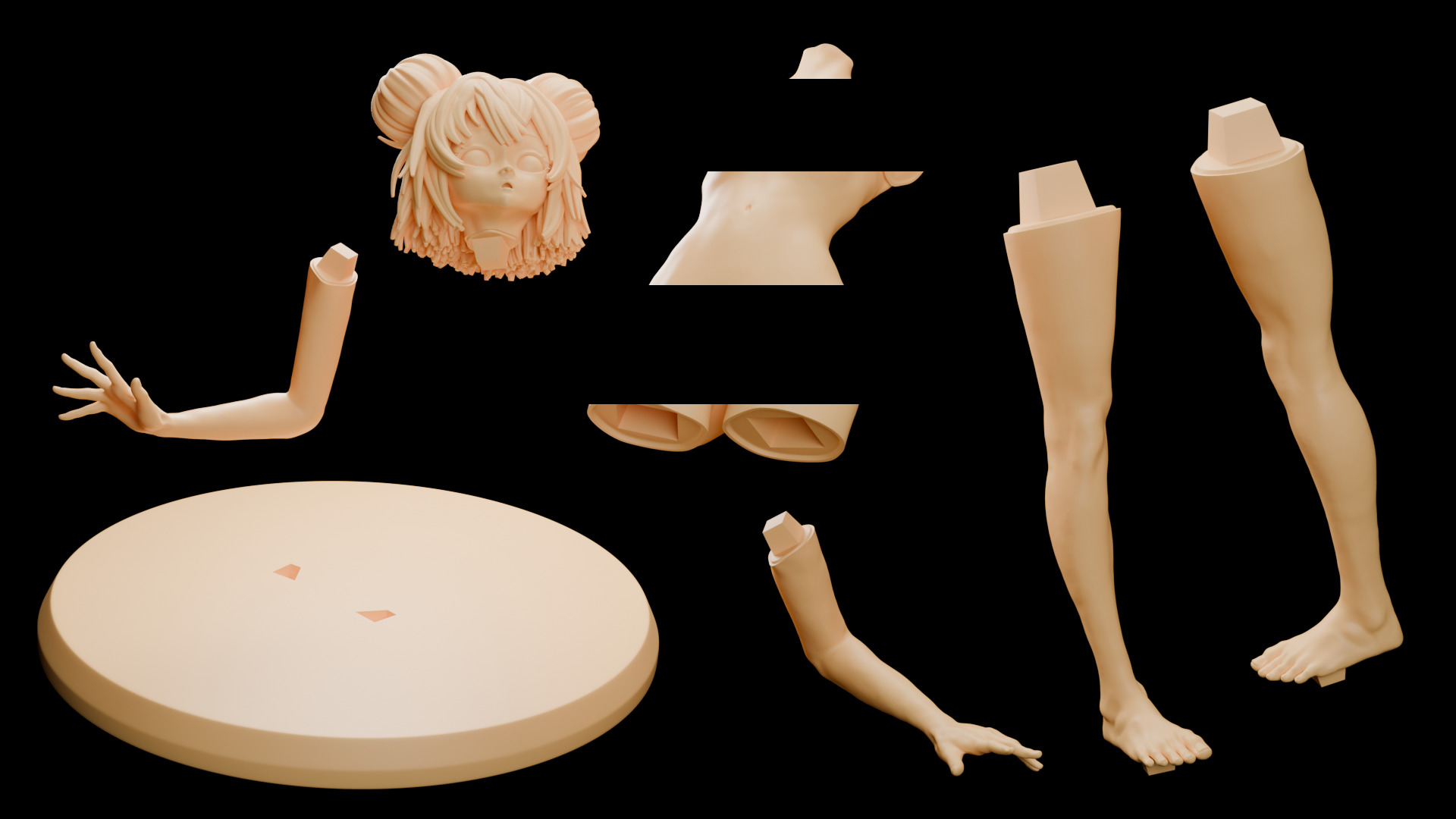 Yen Anime Girl 3D print model_16