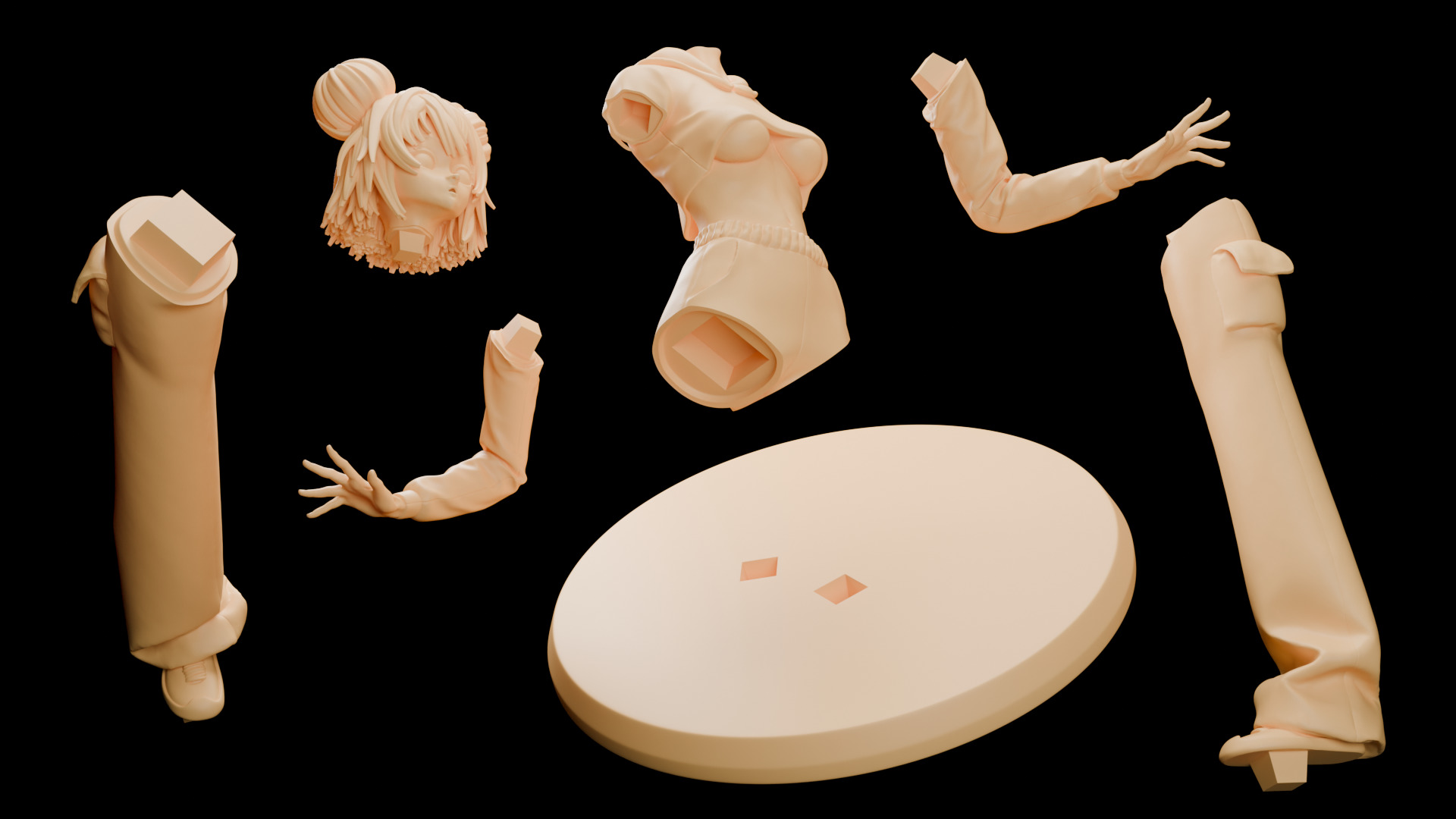 Yen Anime Girl 3D print model_10