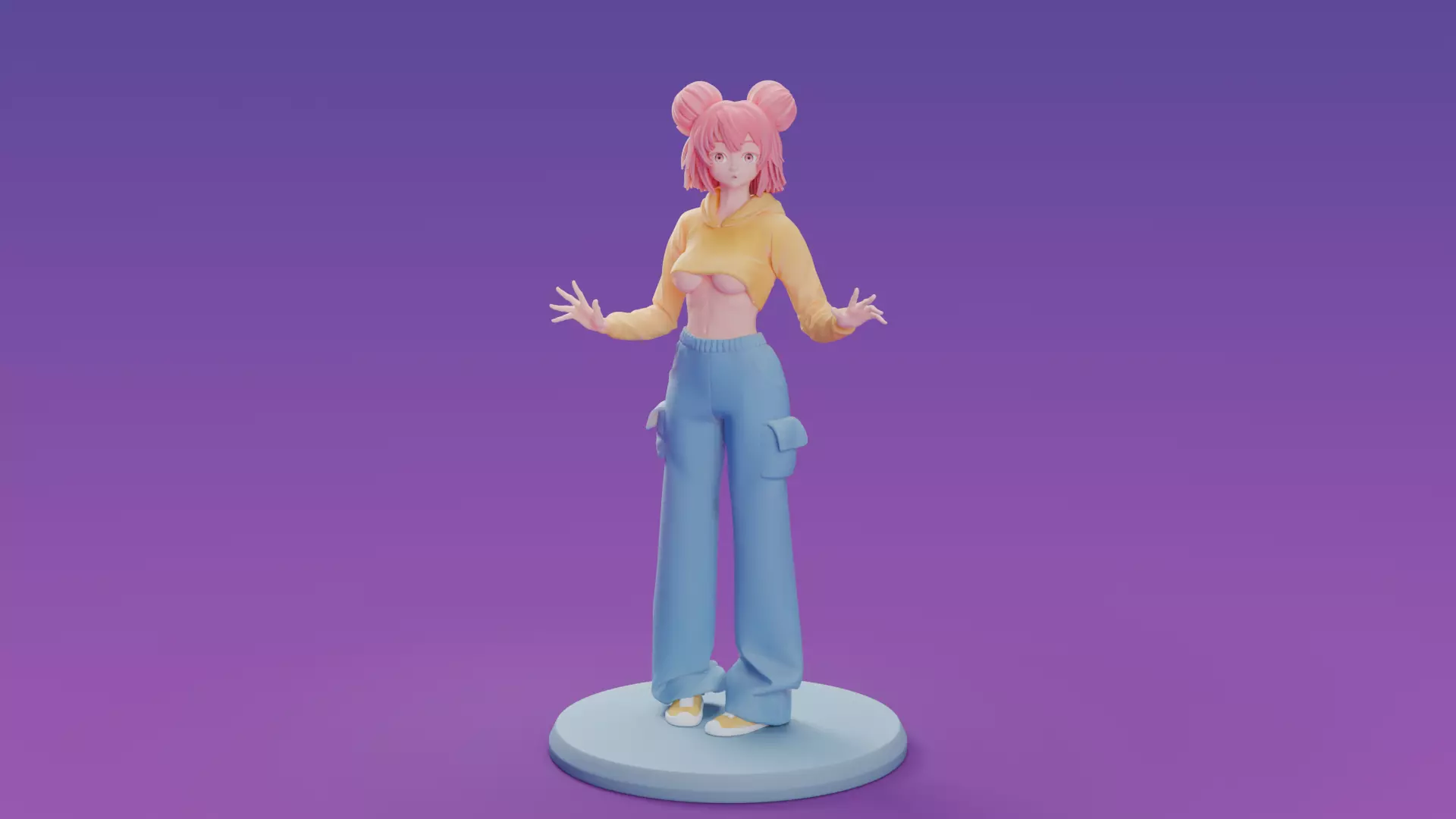 Yen Anime Girl 3D print model_0