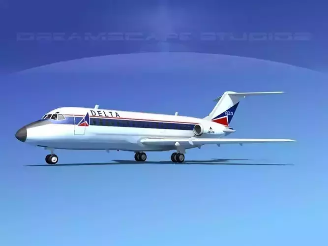 Douglas DC-9-15 Delta Airlines 3D model