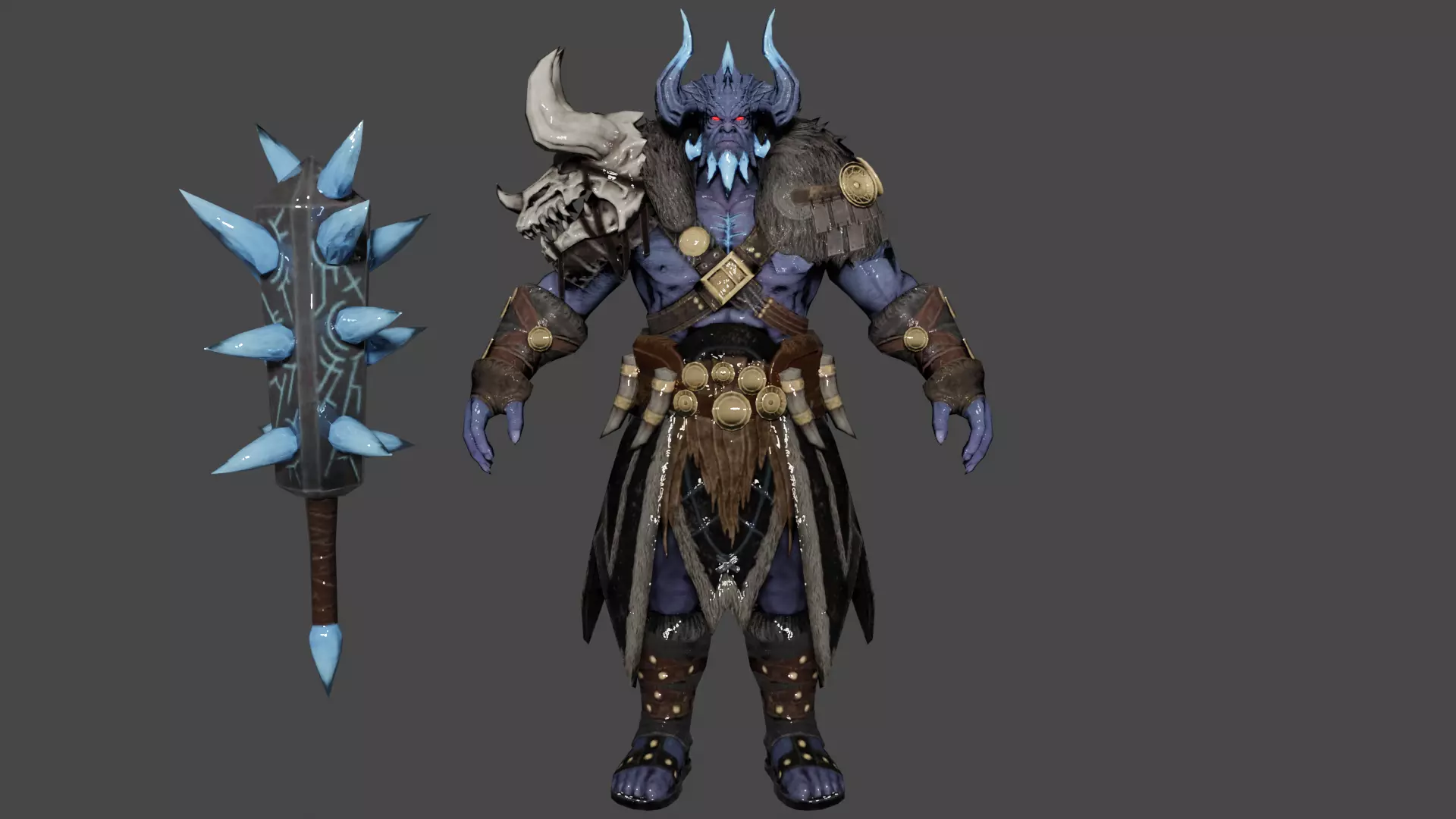 Laufey Low-poly 3D model_0