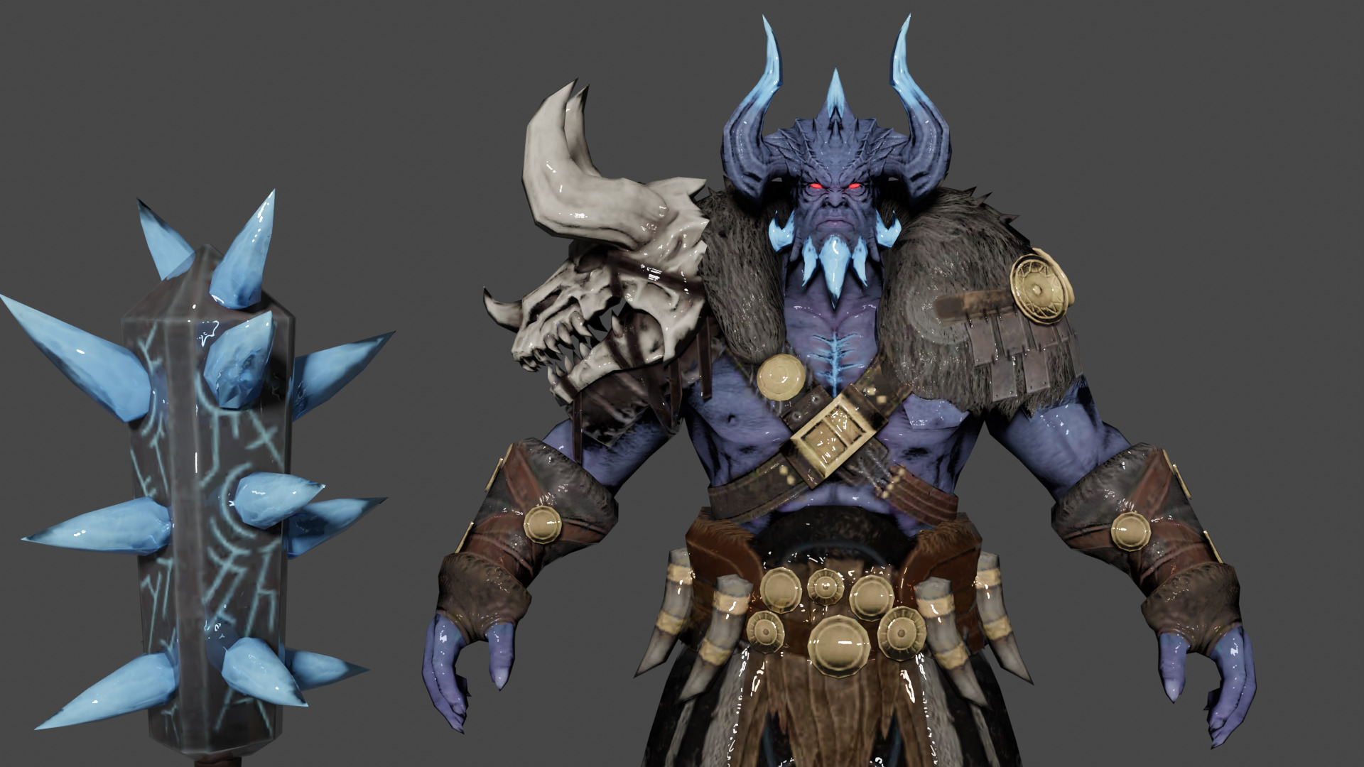 Laufey Low-poly 3D model_1