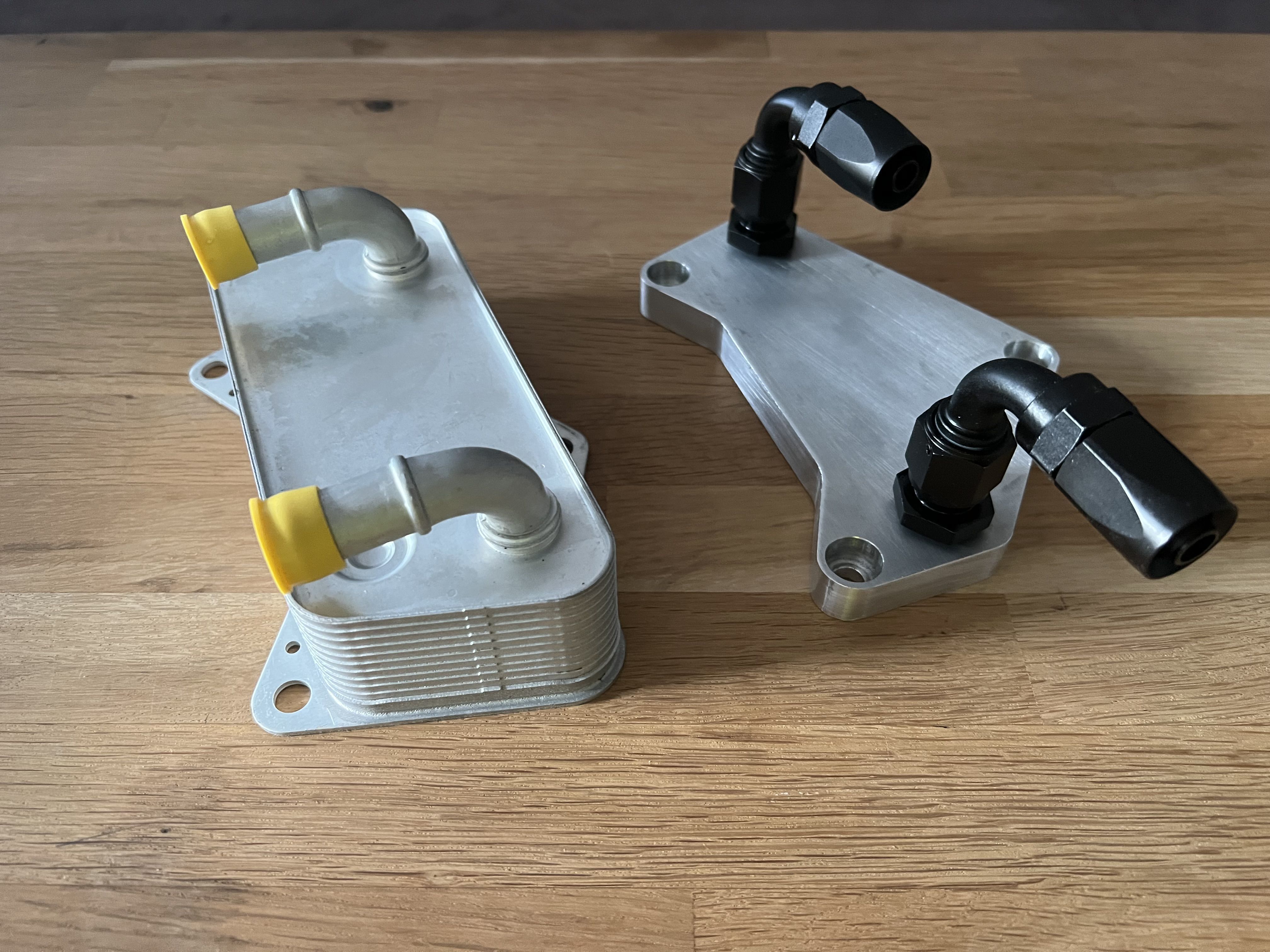 DQ250 oil cooler adapter Transmission Upgrade 3D print model_3