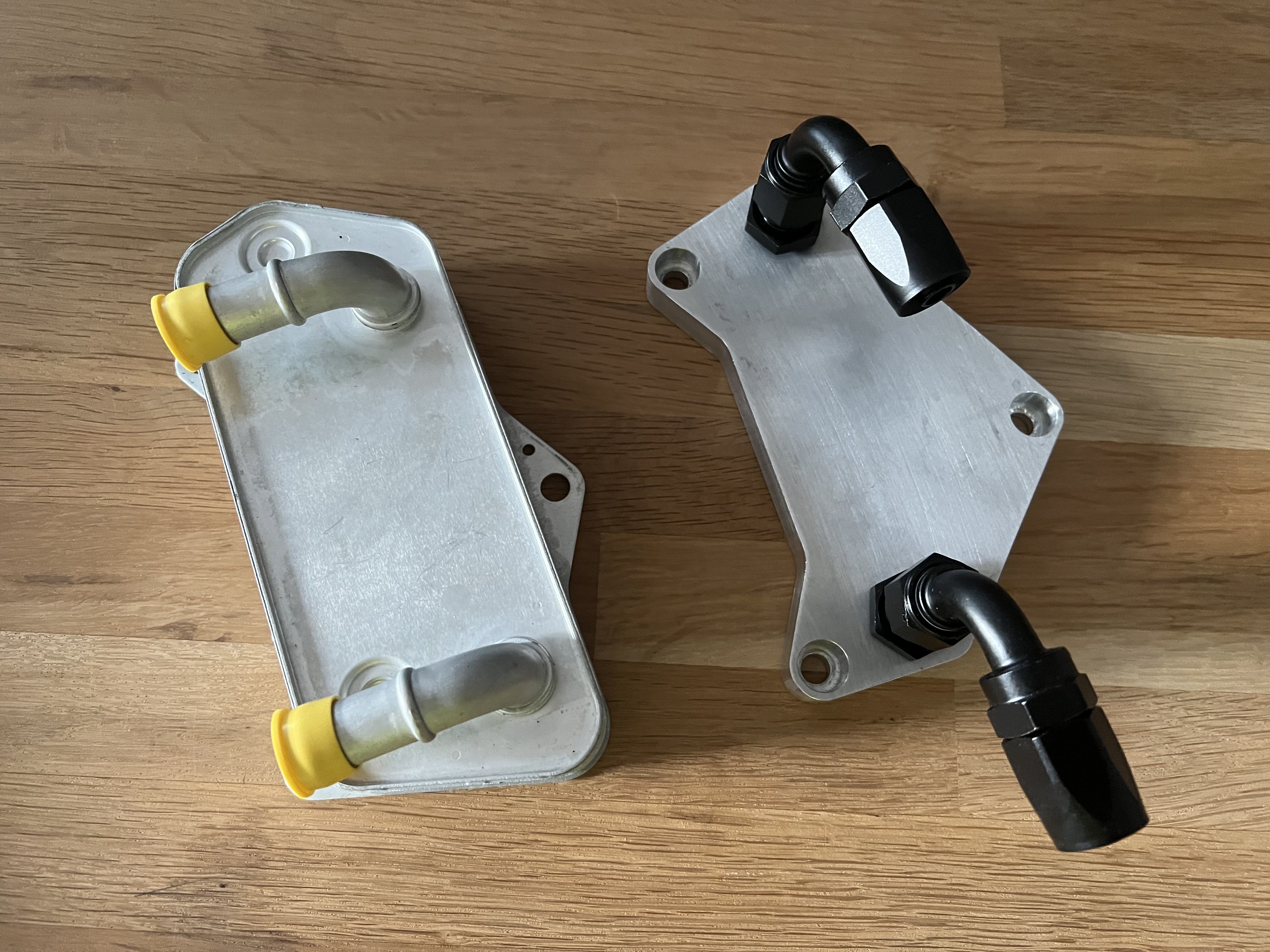 DQ250 oil cooler adapter Transmission Upgrade 3D print model_4