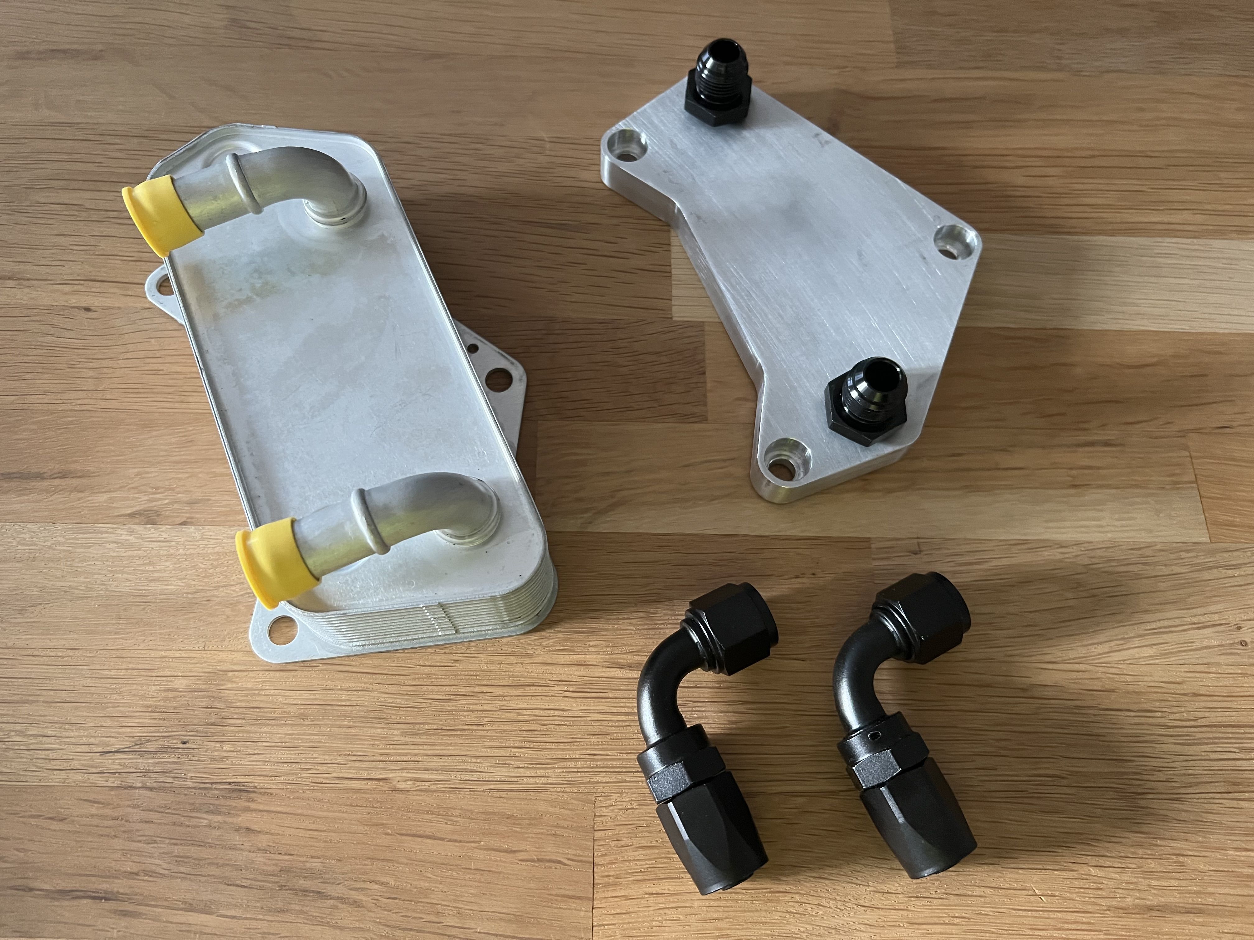 DQ250 oil cooler adapter Transmission Upgrade 3D print model_1