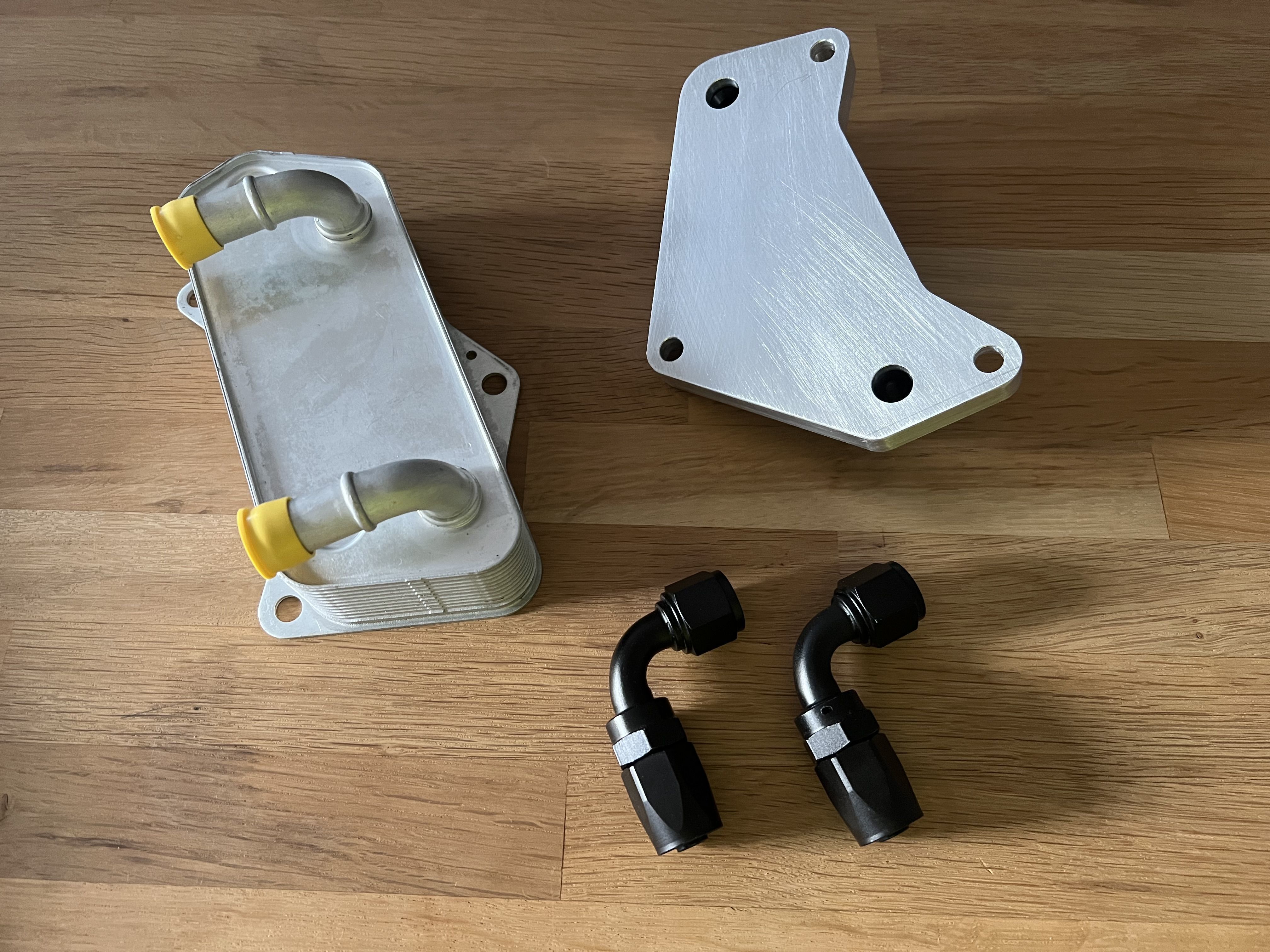 DQ250 oil cooler adapter Transmission Upgrade 3D print model_2