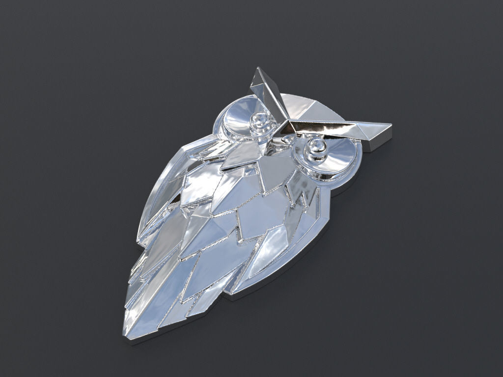 Owl Medal 3D print model_5