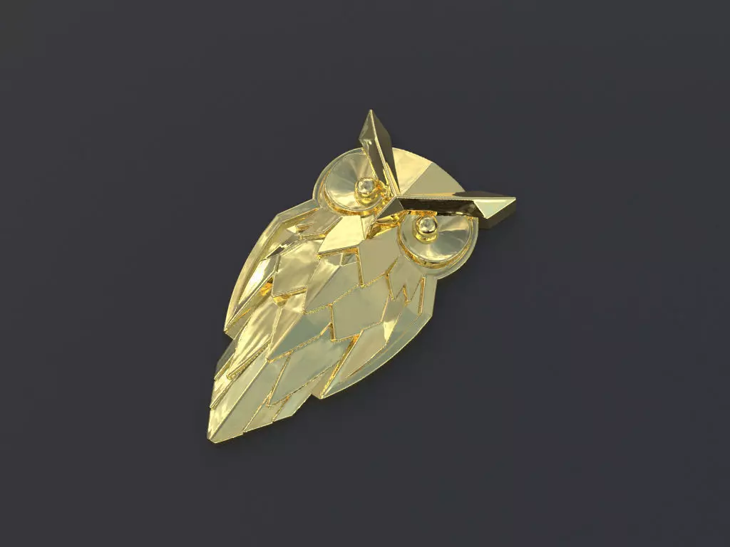 Owl Medal 3D print model_0