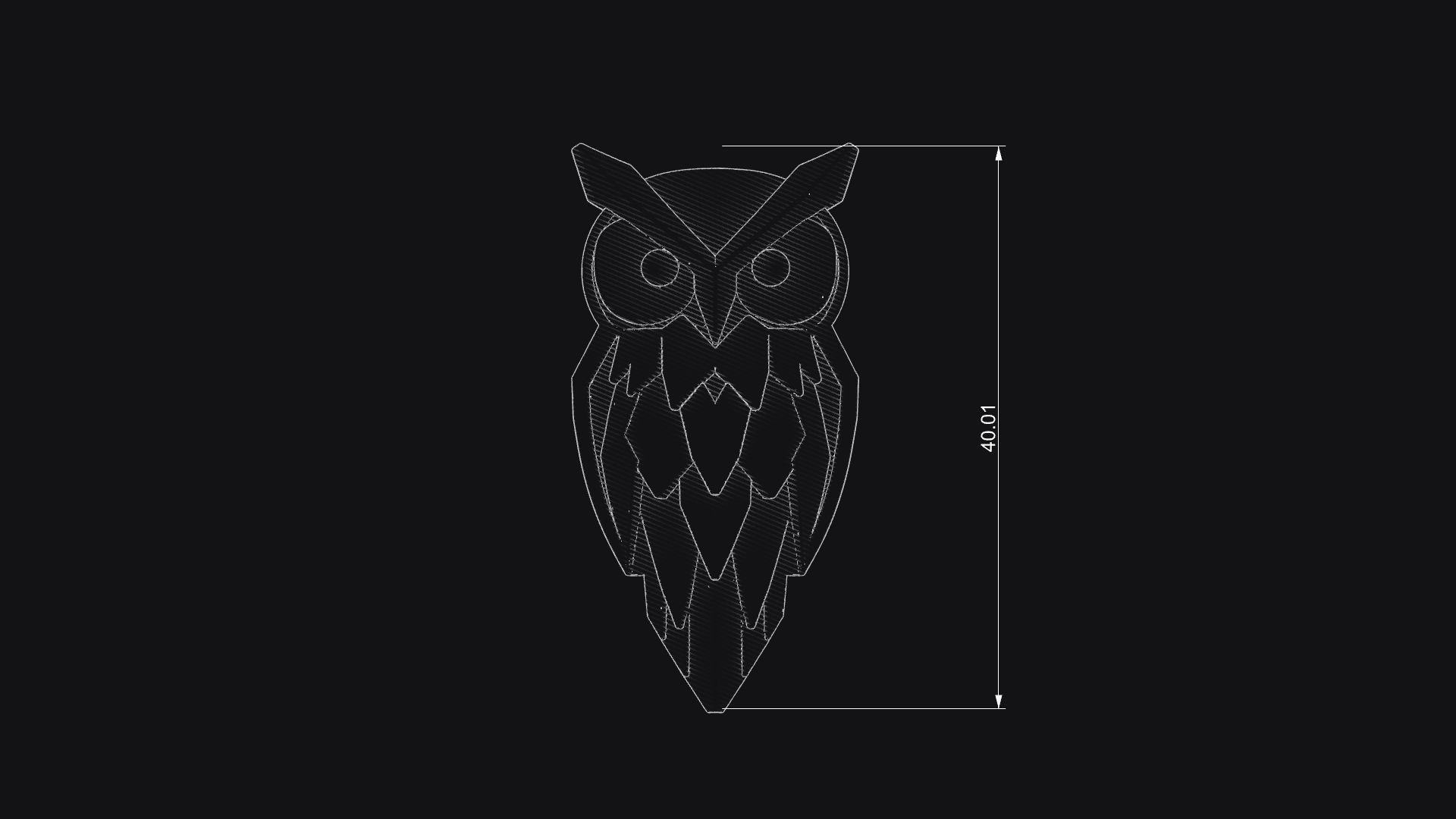 Owl Medal 3D print model_1