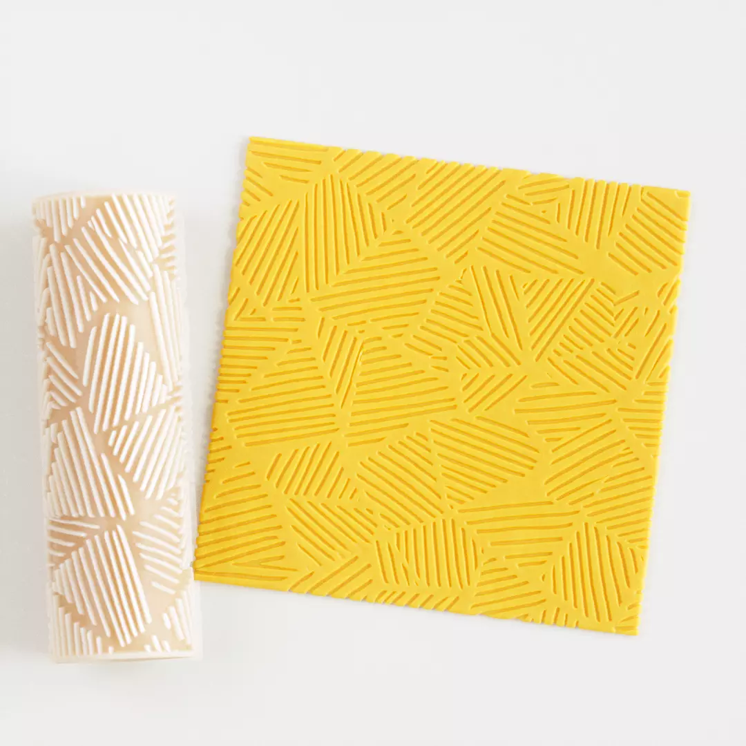 Abstract Triangles Texture Roller 02 3D print model_0