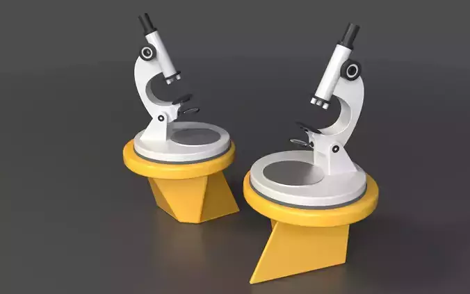 Microscope 212 Low-poly 3D model