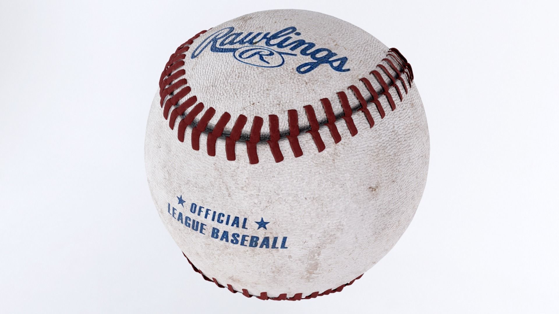 Rawlings  official league baseball Low-poly 3D model_1