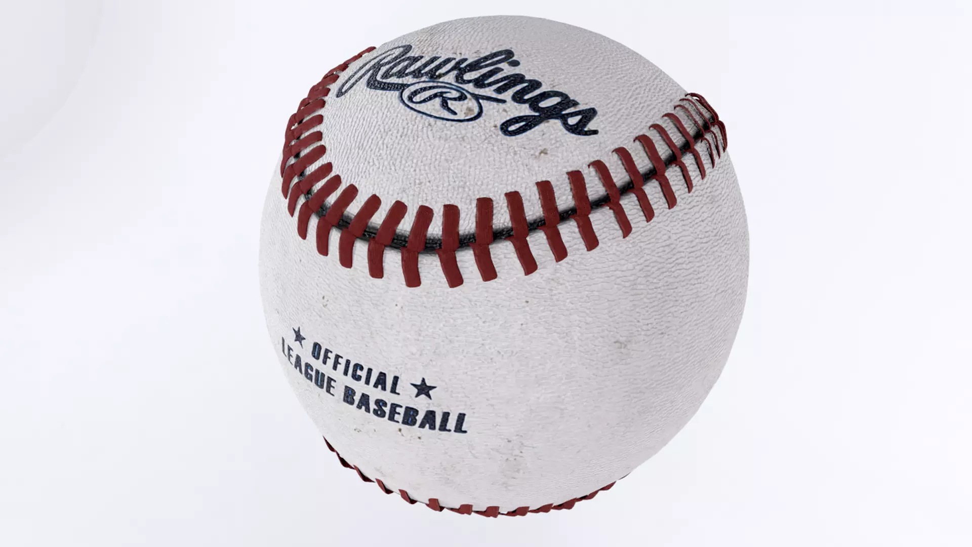 Rawlings  official league baseball Low-poly 3D model_0