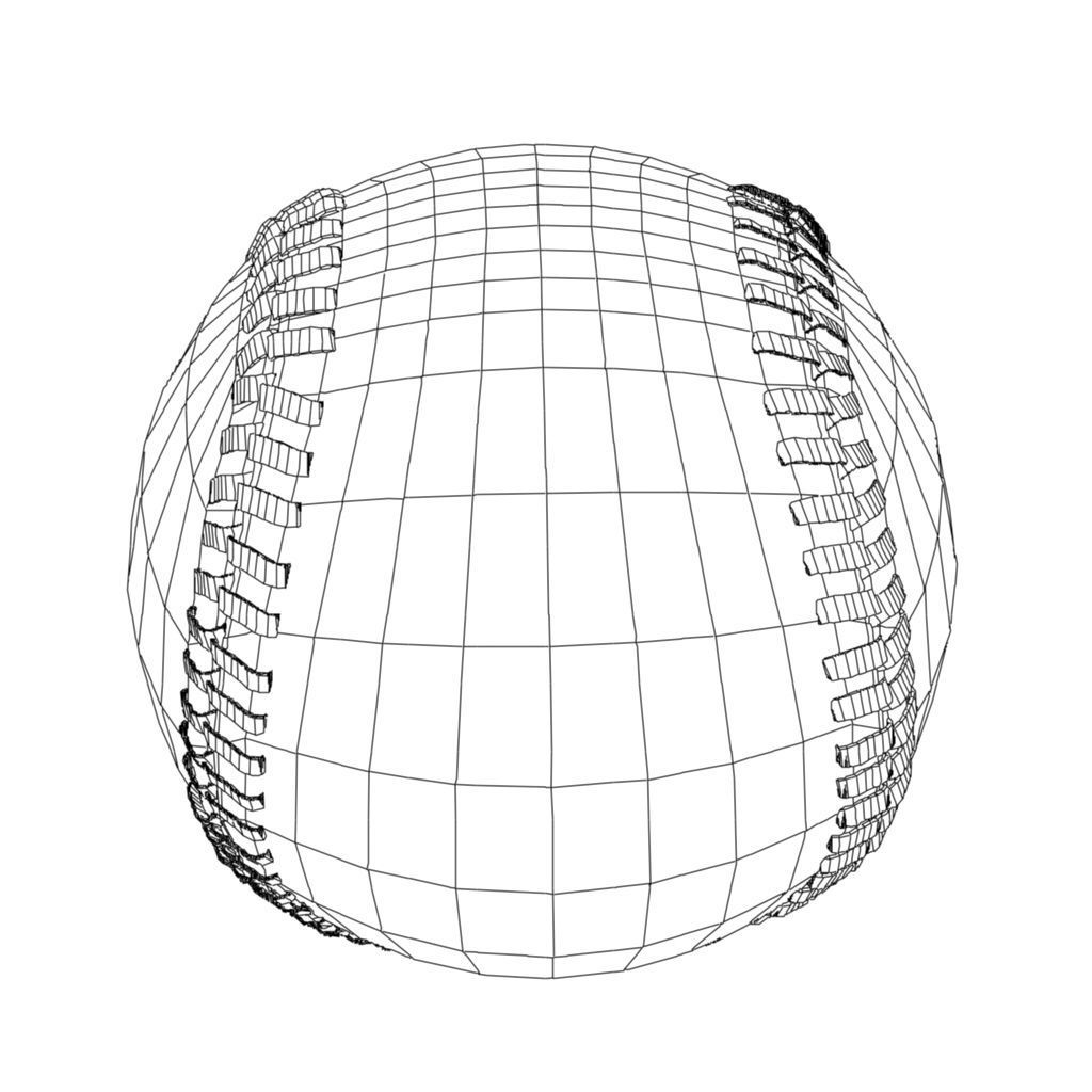 Rawlings  official league baseball Low-poly 3D model_4