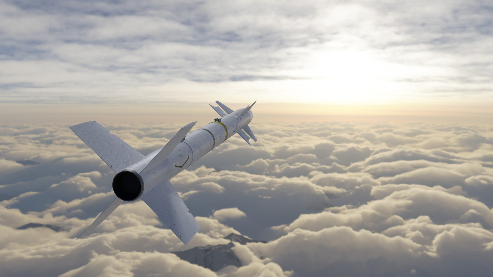 Matra R 550 Magic 1 Infrared Homing short range AA missile 3D model_7