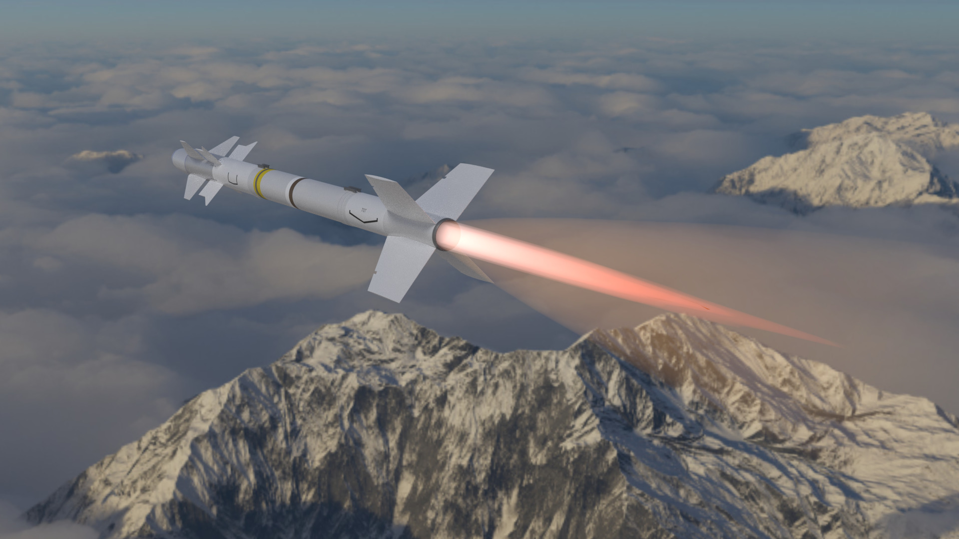 Matra R 550 Magic 1 Infrared Homing short range AA missile 3D model_2