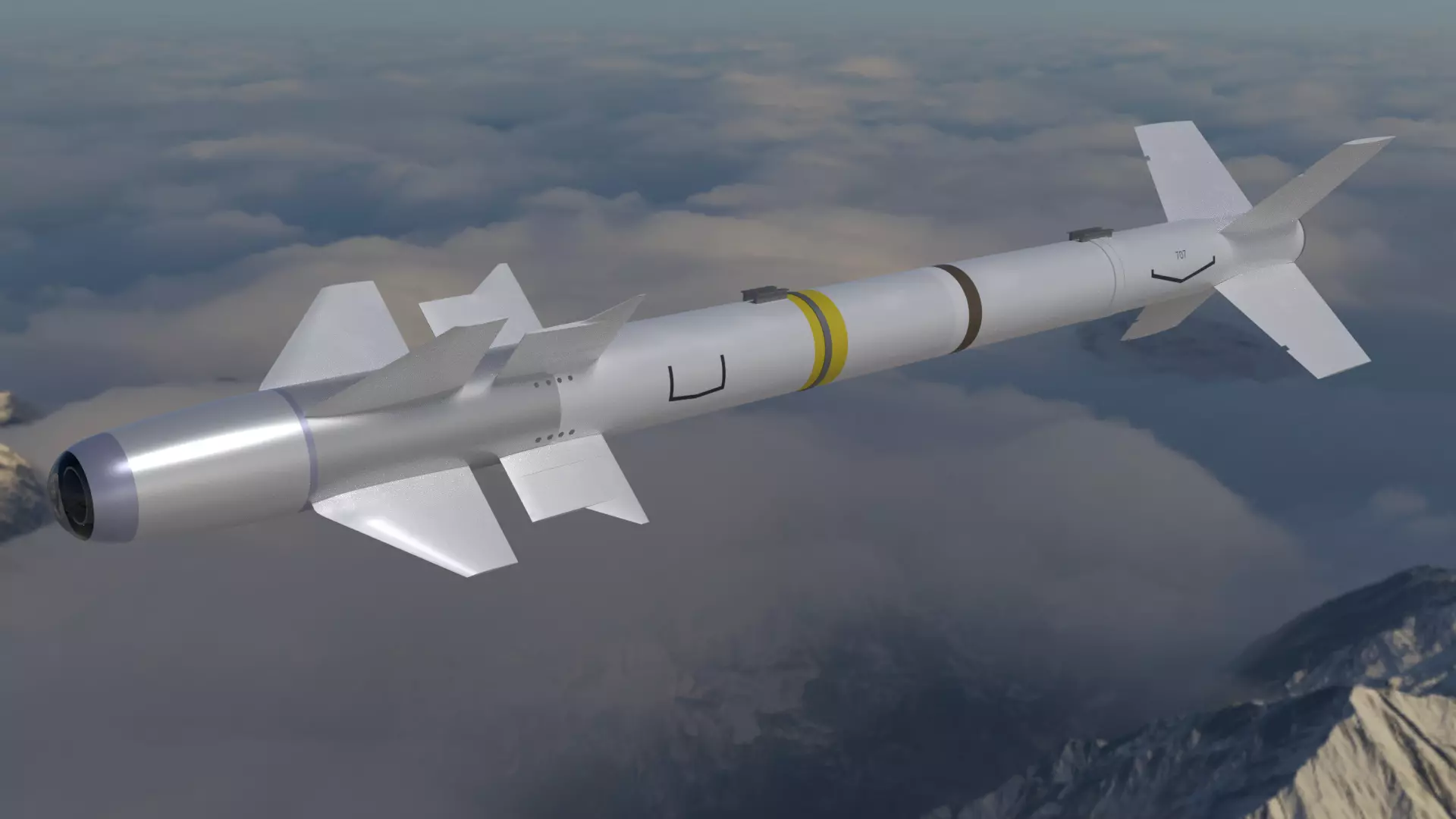 Matra R 550 Magic 1 Infrared Homing short range AA missile 3D model_0