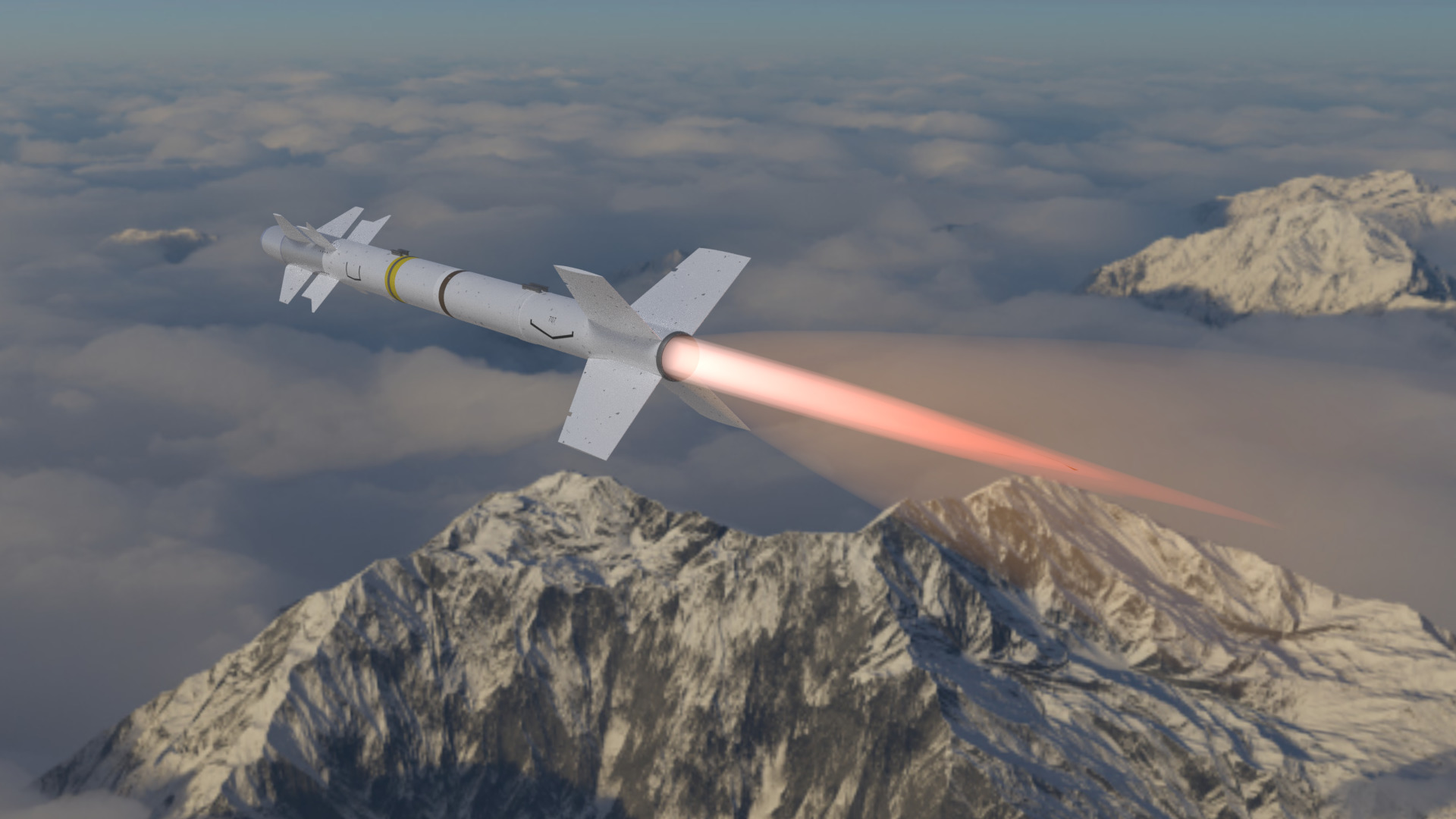 Matra R 550 Magic 1 Infrared Homing short range AA missile 3D model_3