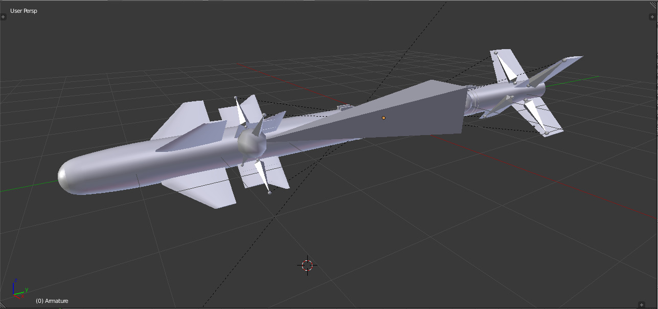 Matra R 550 Magic 1 Infrared Homing short range AA missile 3D model_9