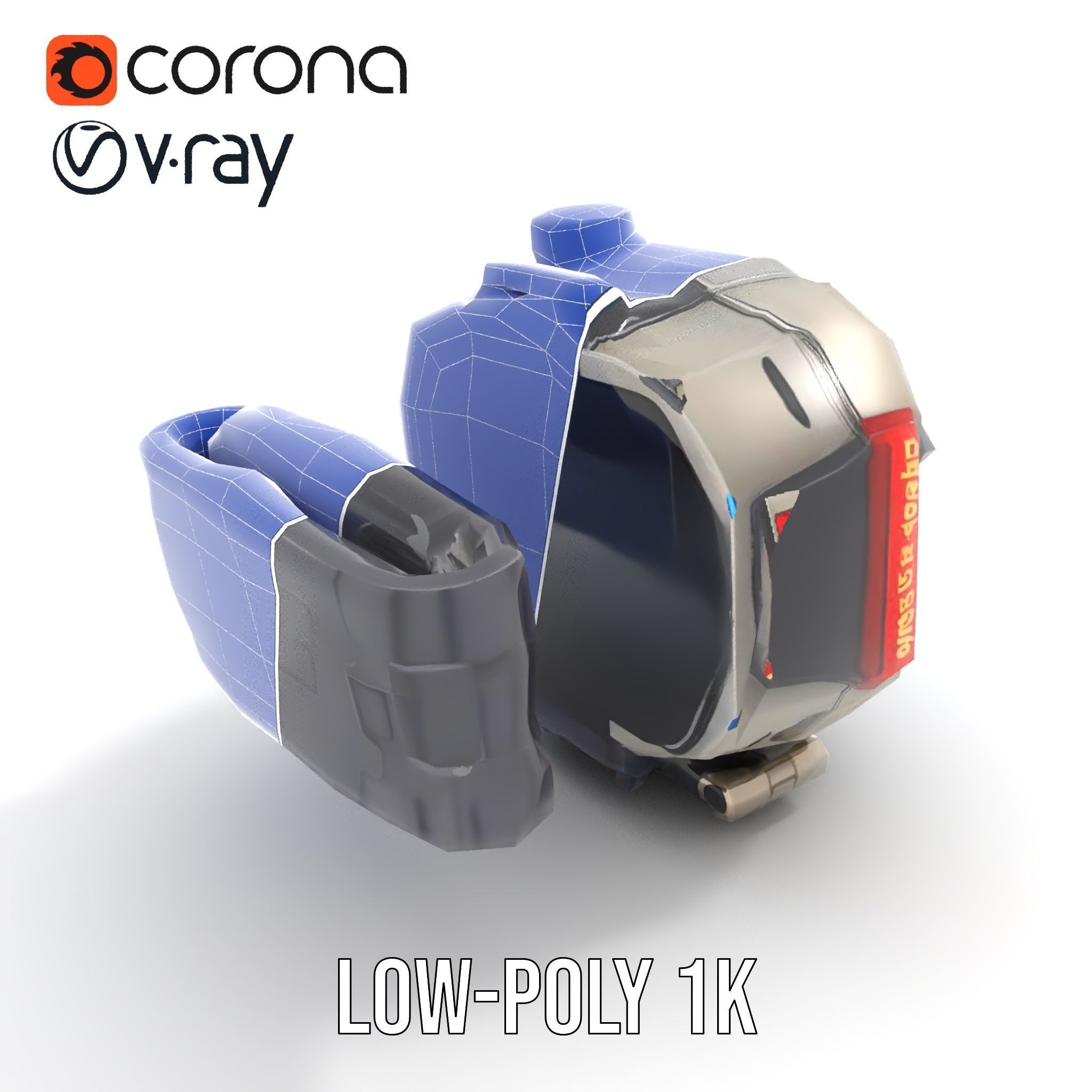 Futuristic Digital Watch Model Pack Low-poly 3D model_10