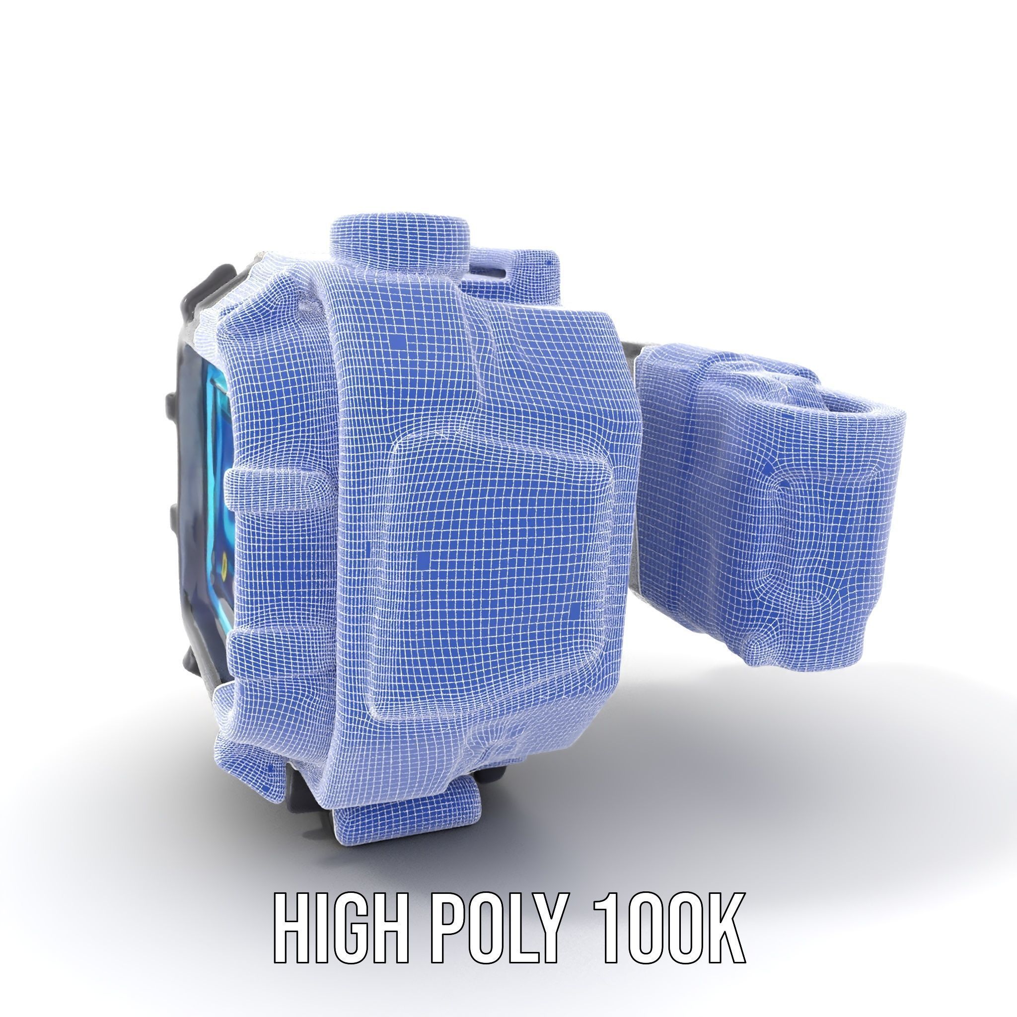 Futuristic Digital Watch Model Pack Low-poly 3D model_5