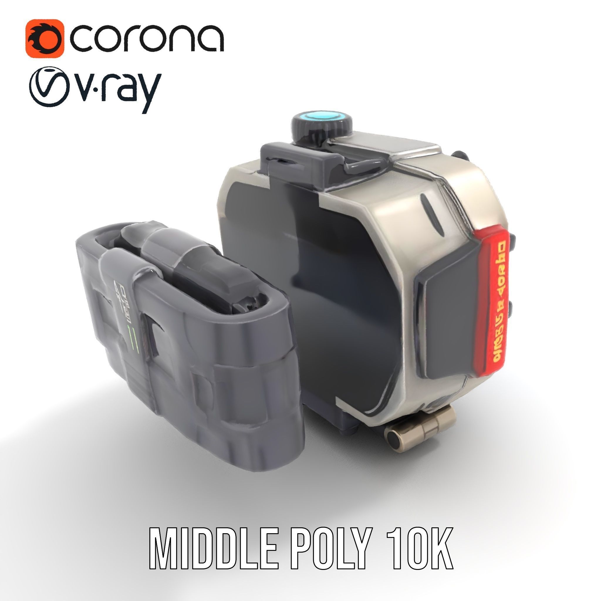 Futuristic Digital Watch Model Pack Low-poly 3D model_6