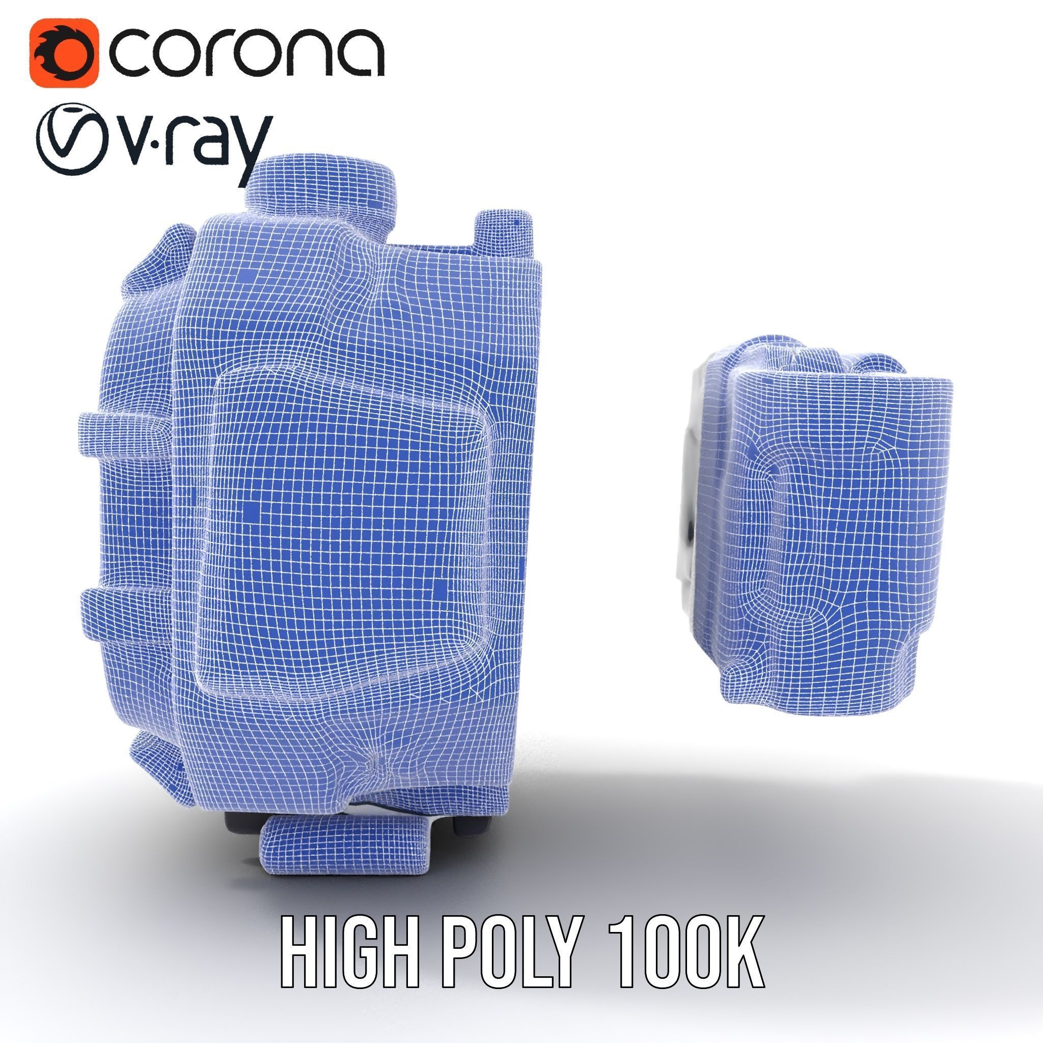 Futuristic Digital Watch Model Pack Low-poly 3D model_34