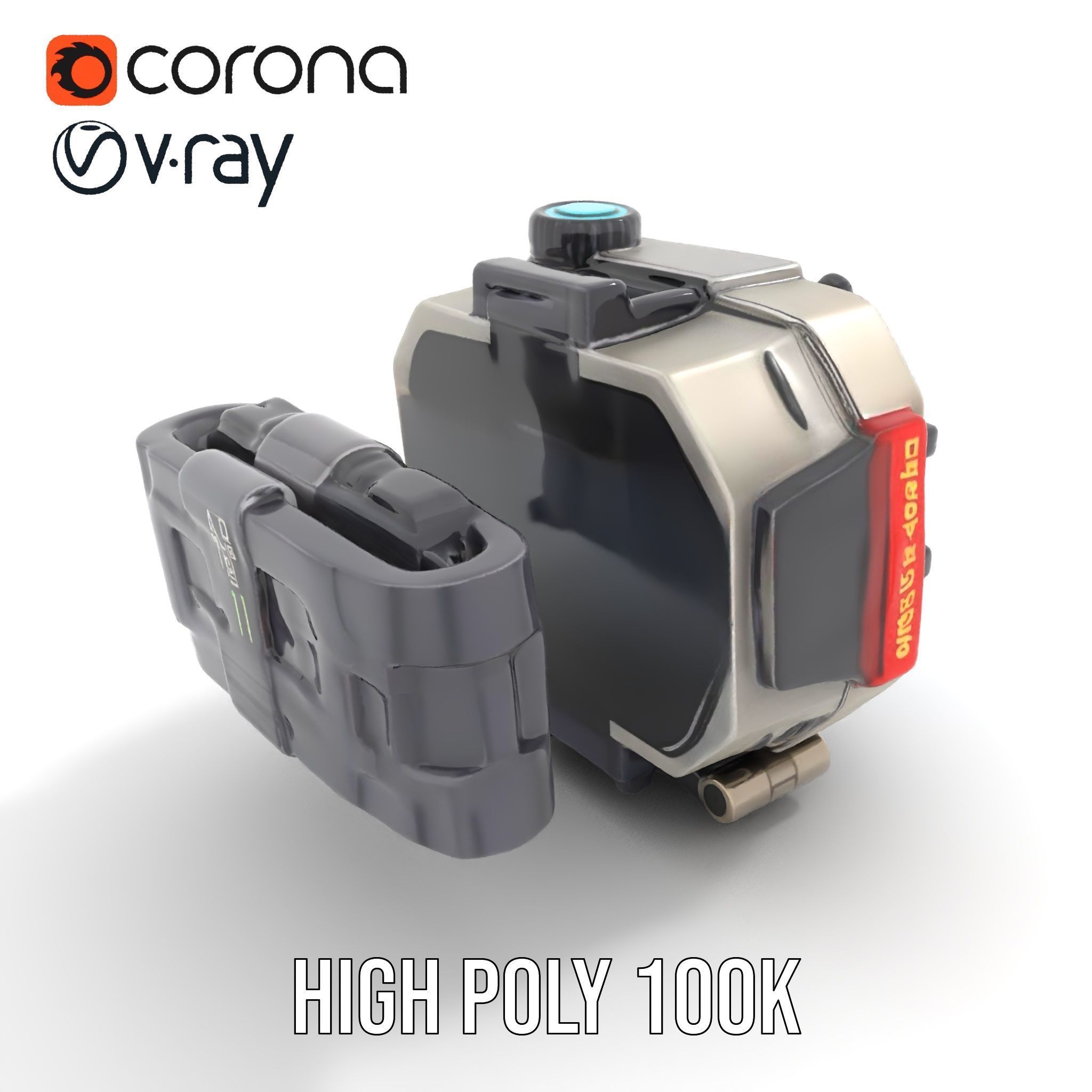 Futuristic Digital Watch Model Pack Low-poly 3D model_19