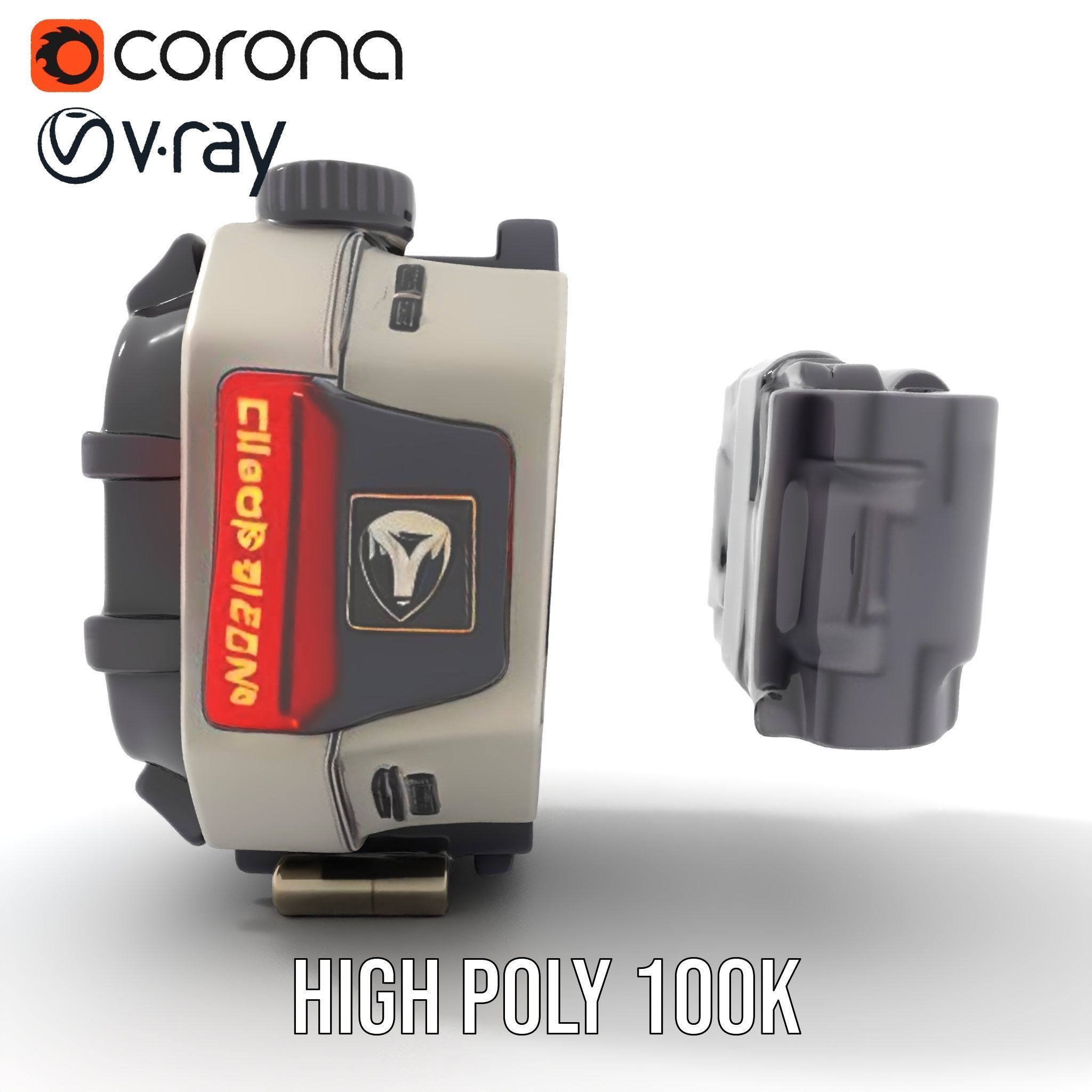 Futuristic Digital Watch Model Pack Low-poly 3D model_16