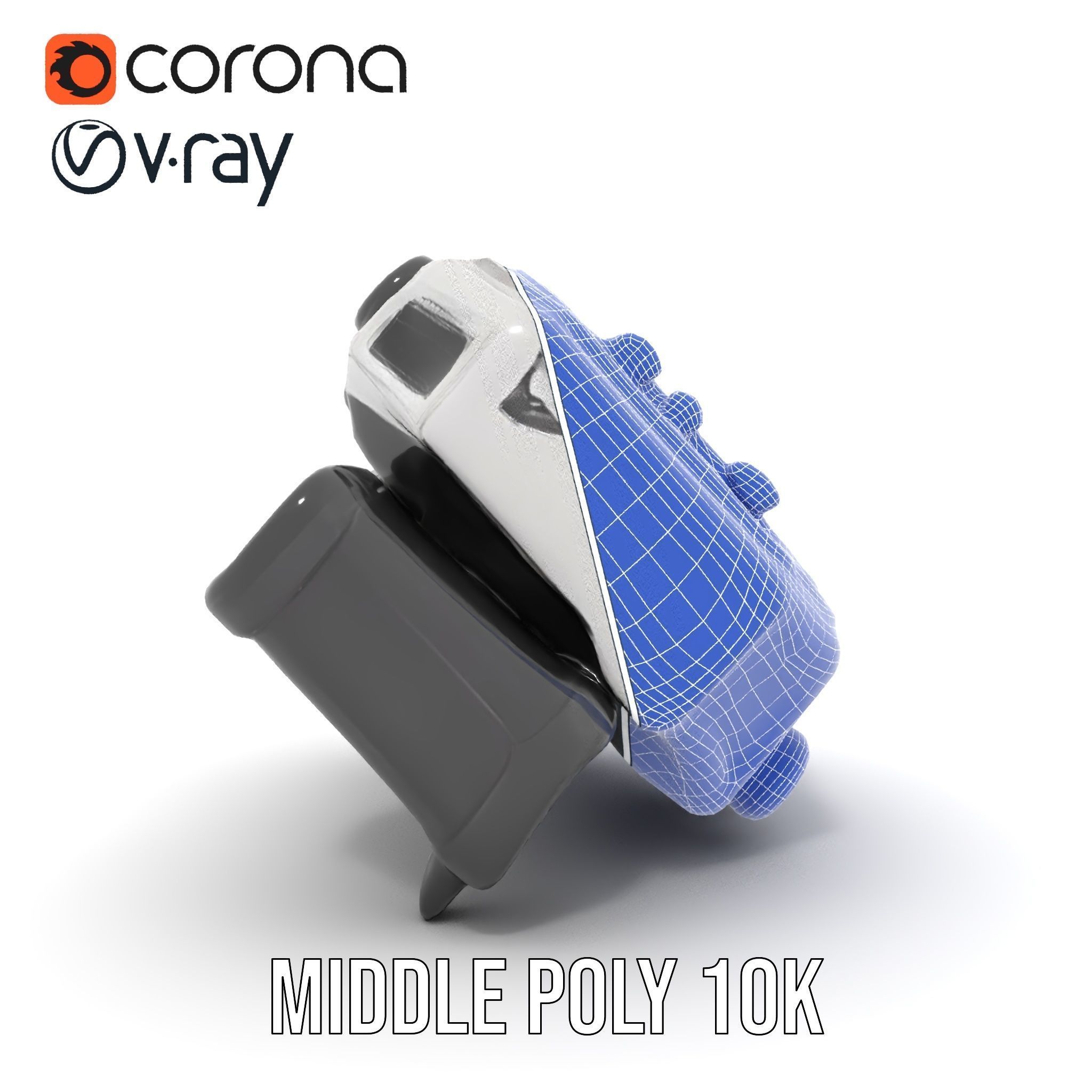 Futuristic Digital Watch model pack Low-poly 3D model_30