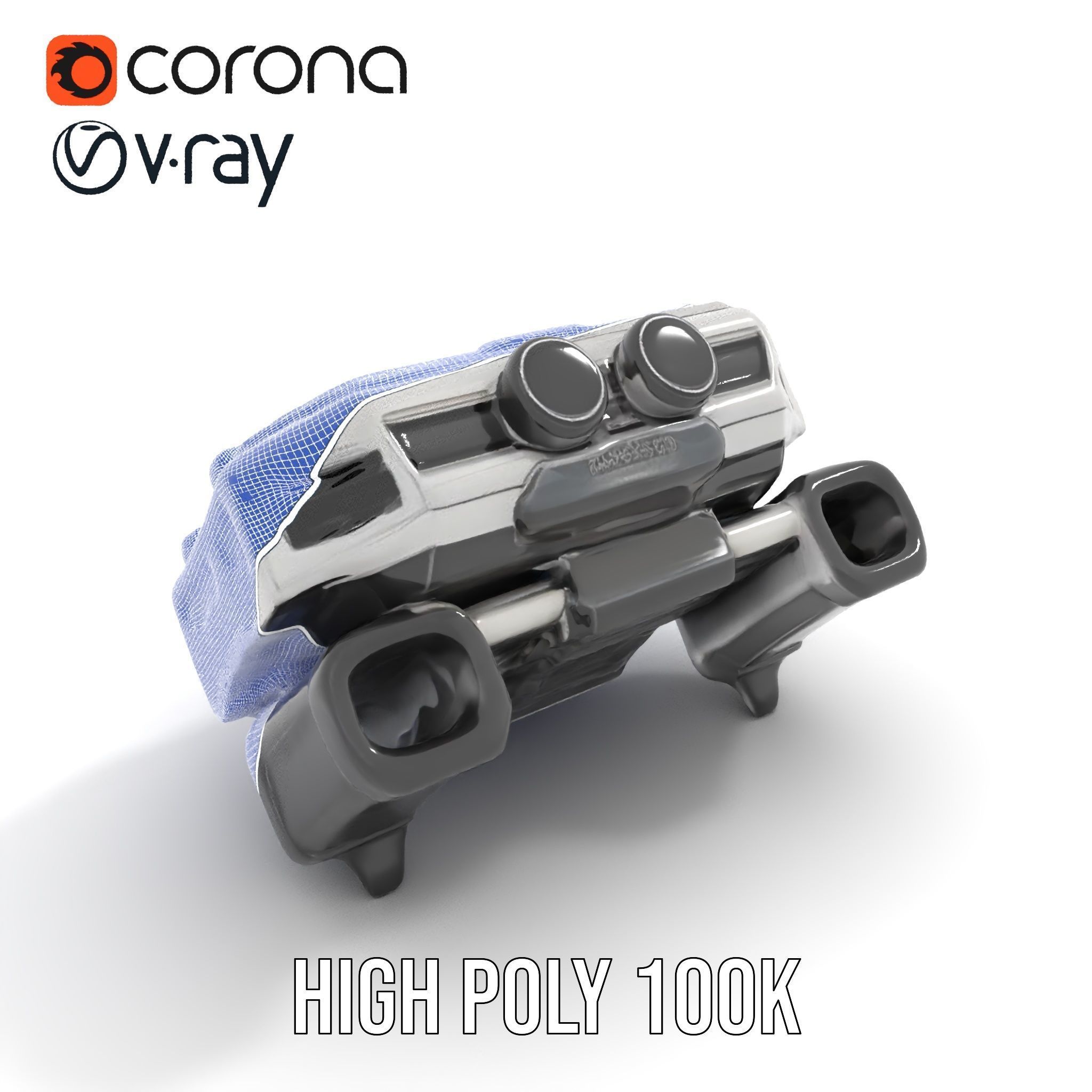 Futuristic Digital Watch model pack Low-poly 3D model_32