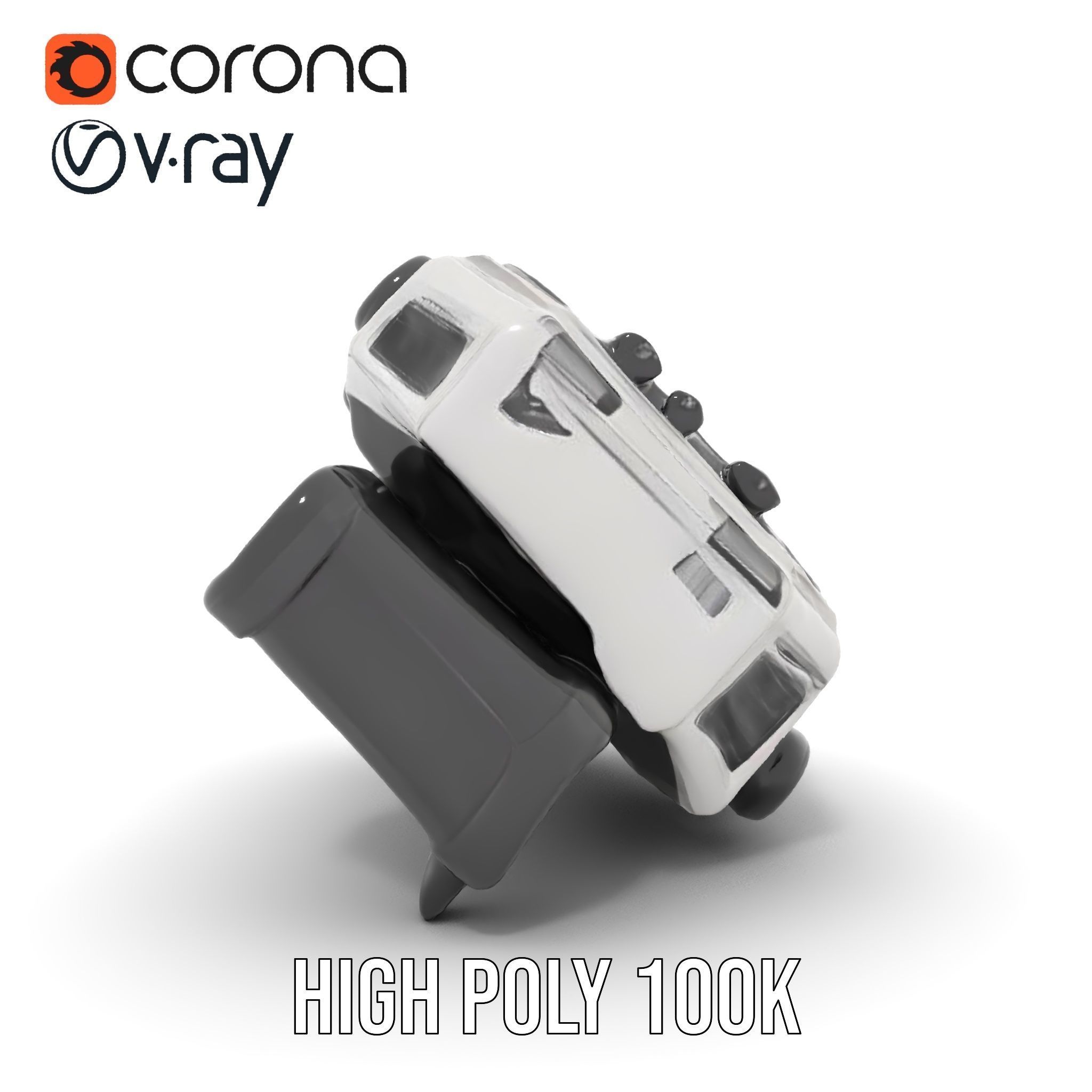 Futuristic Digital Watch model pack Low-poly 3D model_25