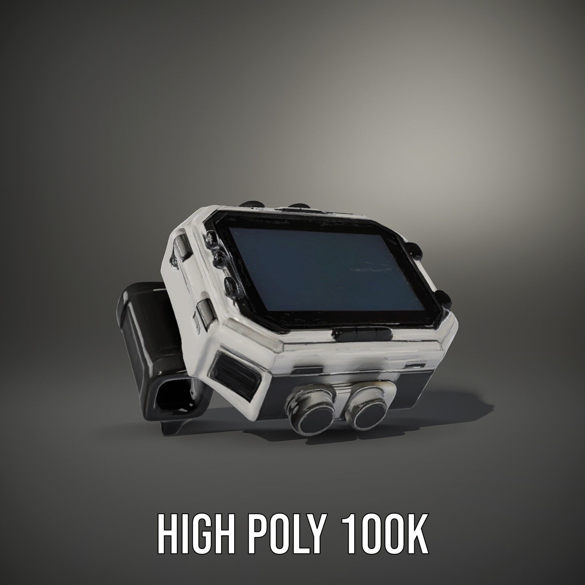 Futuristic Digital Watch model pack Low-poly 3D model_13