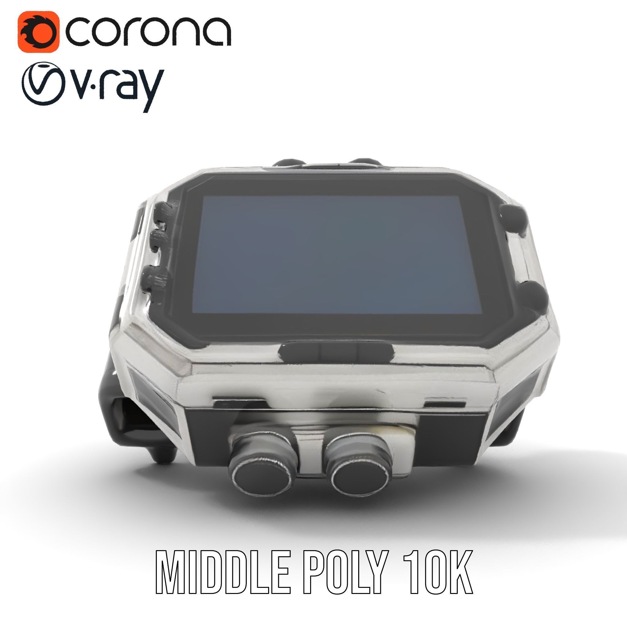 Futuristic Digital Watch model pack Low-poly 3D model_11