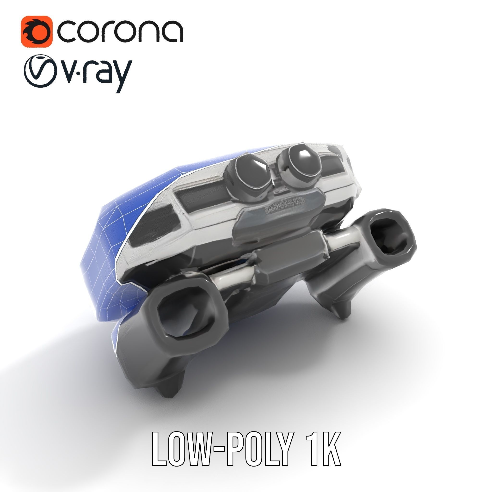 Futuristic Digital Watch model pack Low-poly 3D model_15