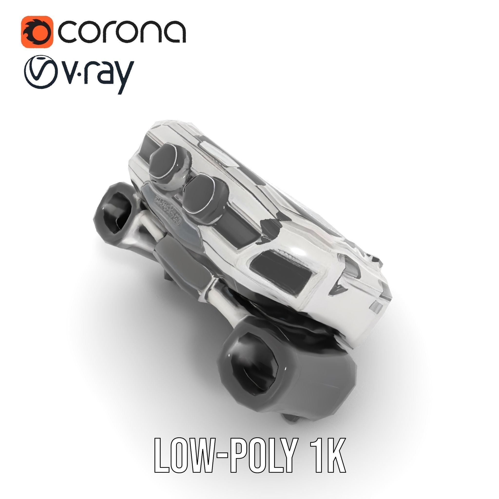 Futuristic Digital Watch model pack Low-poly 3D model_9