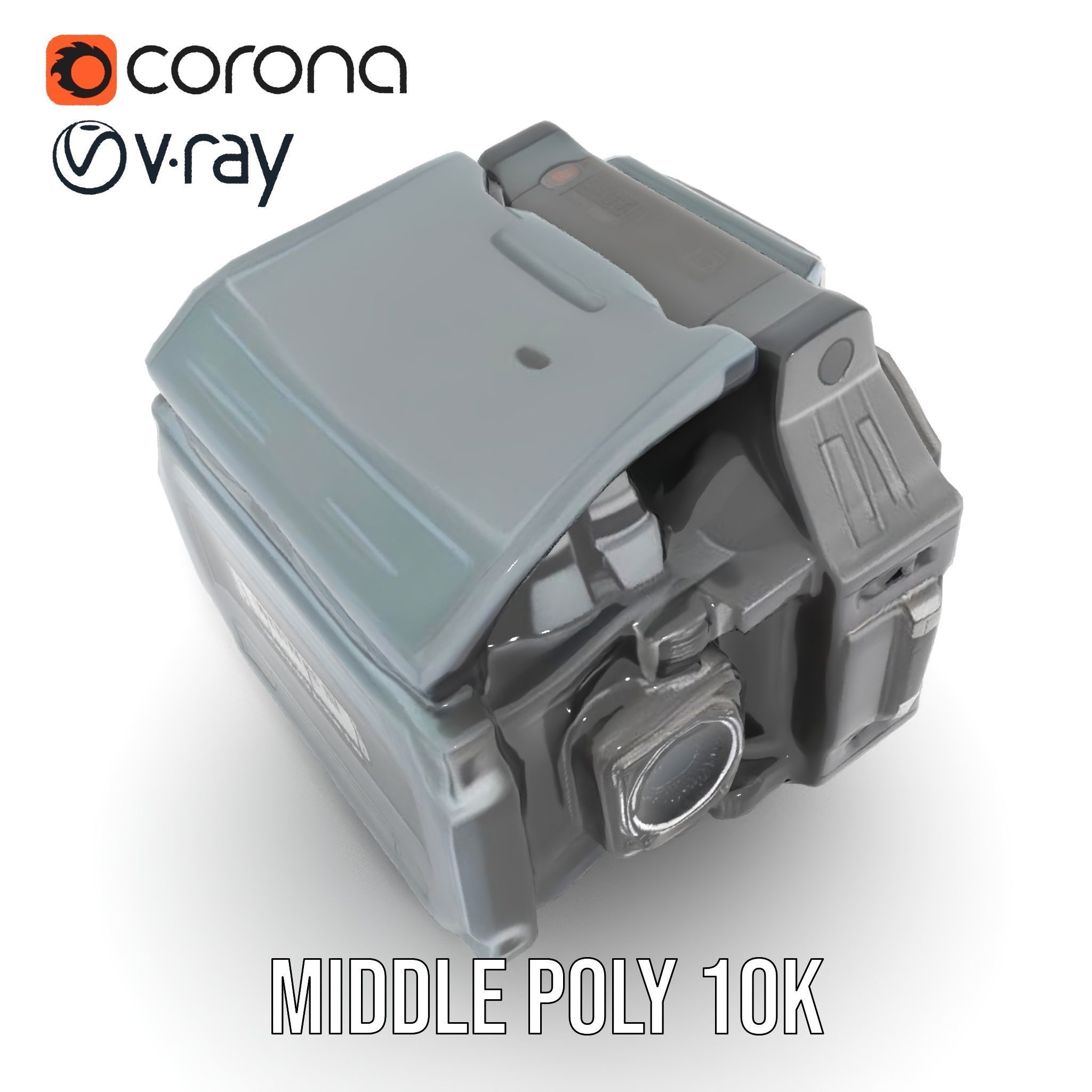 Futuristic Wristwatch Gadget Model Pack with Screen and Controls Low-poly 3D model_14