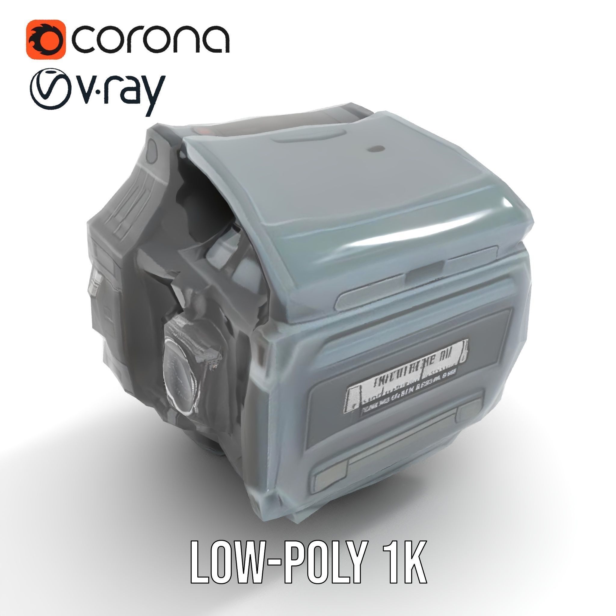 Futuristic Wristwatch Gadget Model Pack with Screen and Controls Low-poly 3D model_20