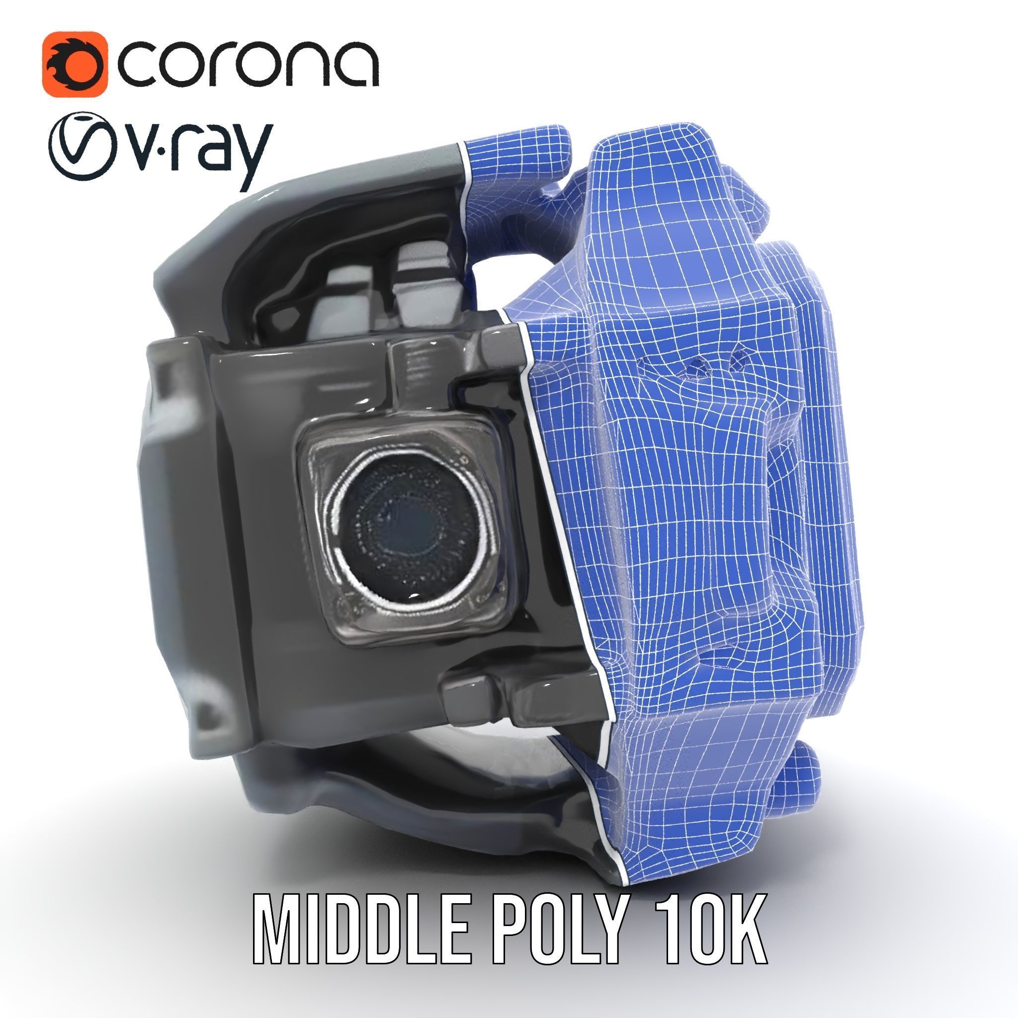 Futuristic Wristwatch Gadget Model Pack with Screen and Controls Low-poly 3D model_31