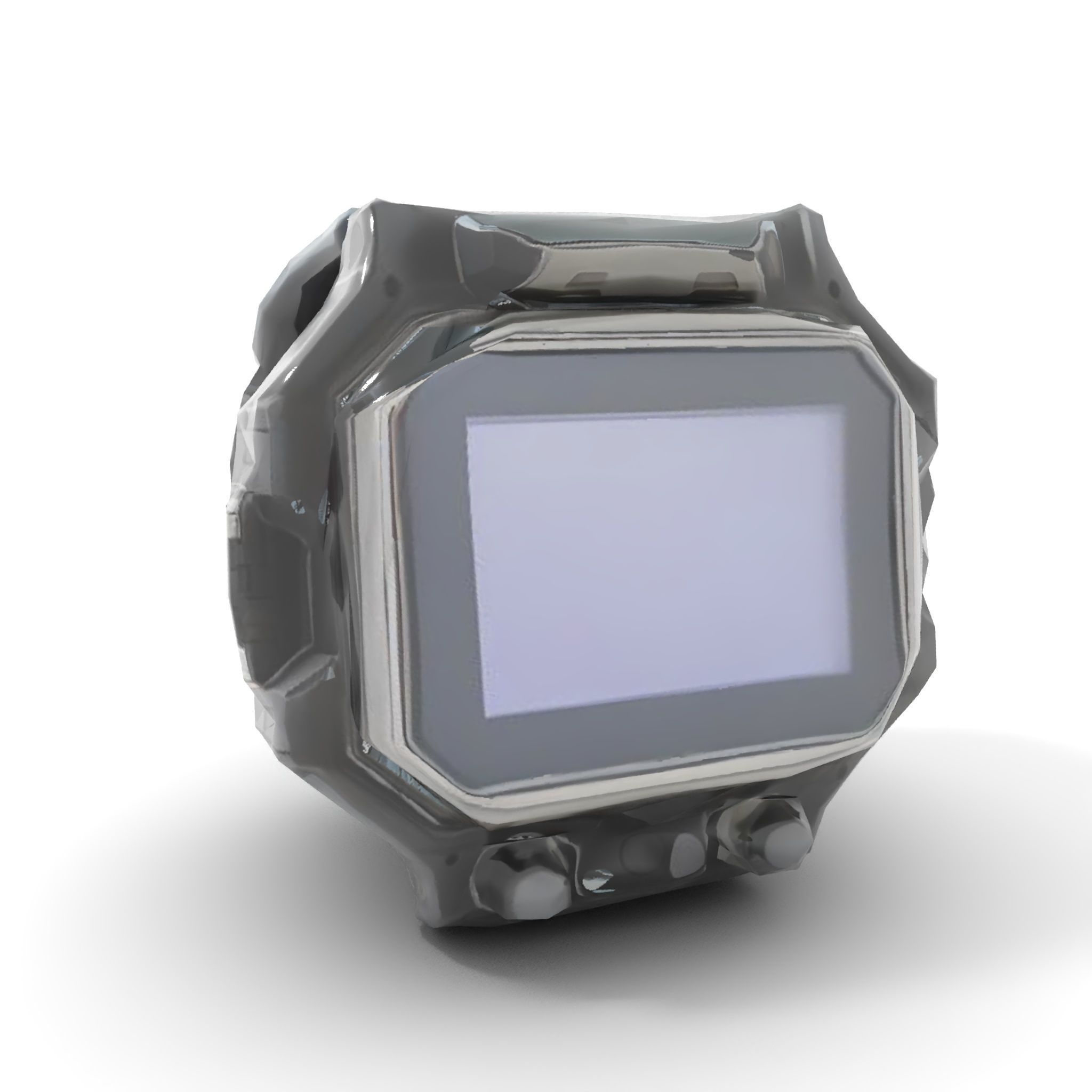 Futuristic Wristwatch Gadget Model Pack with Screen and Controls Low-poly 3D model_8