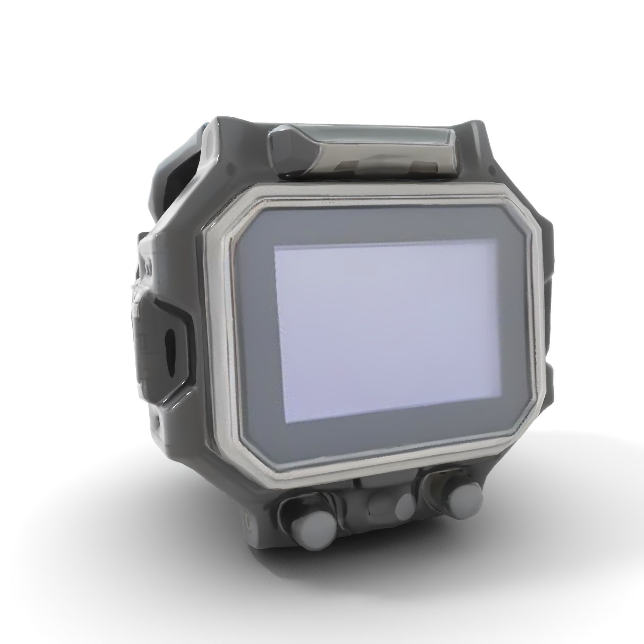 Futuristic Wristwatch Gadget Model Pack with Screen and Controls Low-poly 3D model_6