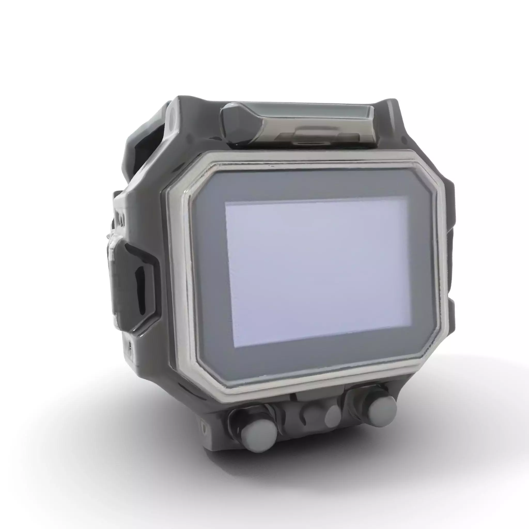 Futuristic Wristwatch Gadget Model Pack with Screen and Controls Low-poly 3D model_0