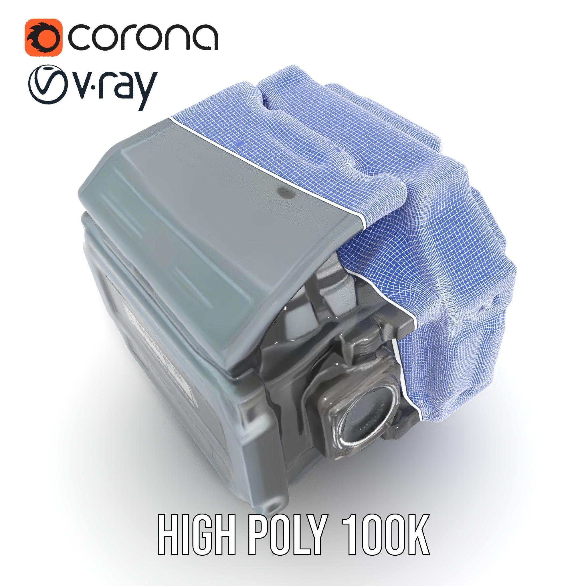 Futuristic Wristwatch Gadget Model Pack with Screen and Controls Low-poly 3D model_30