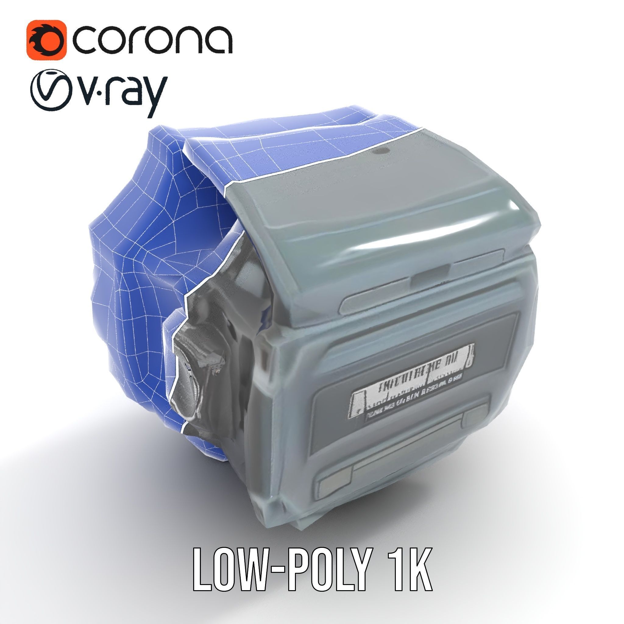 Futuristic Wristwatch Gadget Model Pack with Screen and Controls Low-poly 3D model_13