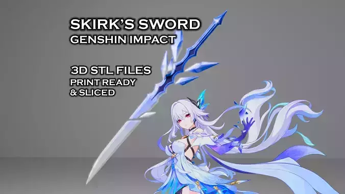 Skirk Sword - Genshin Impact Cosplay - 3D Print Ready Files